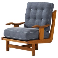 Rare Tripod Armchair by Guillerme et Chambron, France, c. 1960