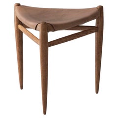 Rare tripod stool by Uno & Östen Kristiansson for Luxus – Vittsjö, Sweden 1960s.