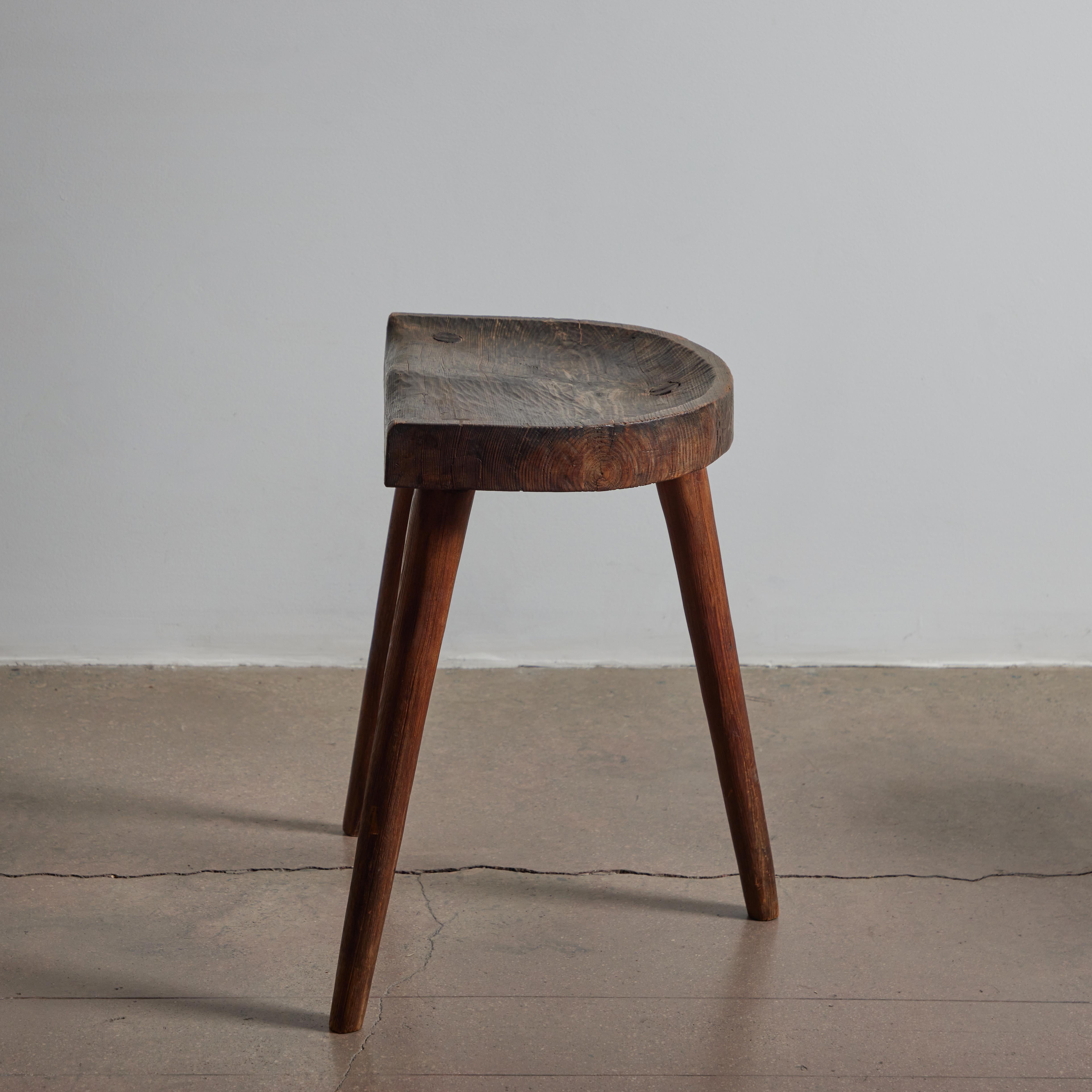 Rare Tripod Stools by Jean Touret for Ateliers Marolles For Sale 13