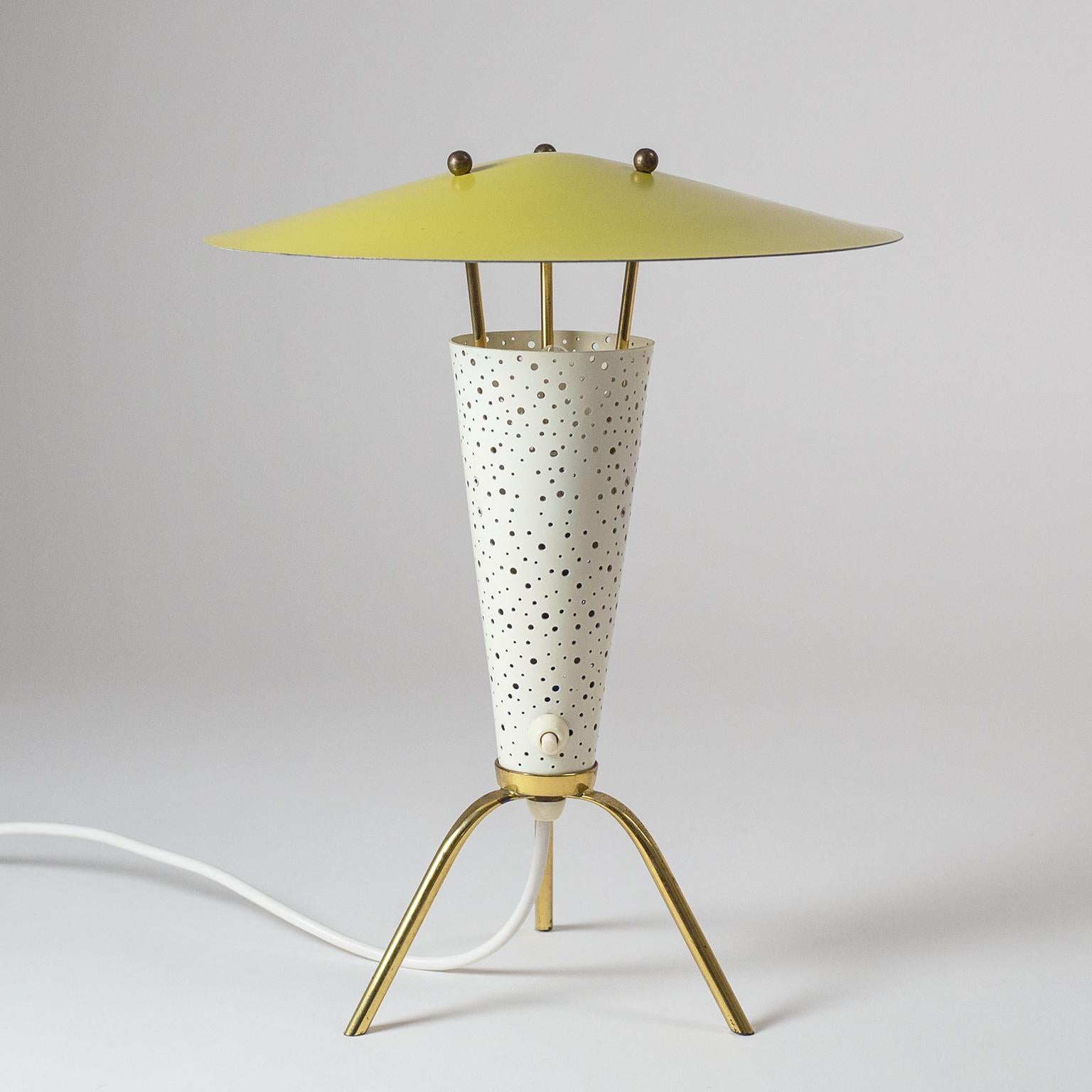 Lacquered Rare Tripod Table Lamp by Ernest Igl, 1950s
