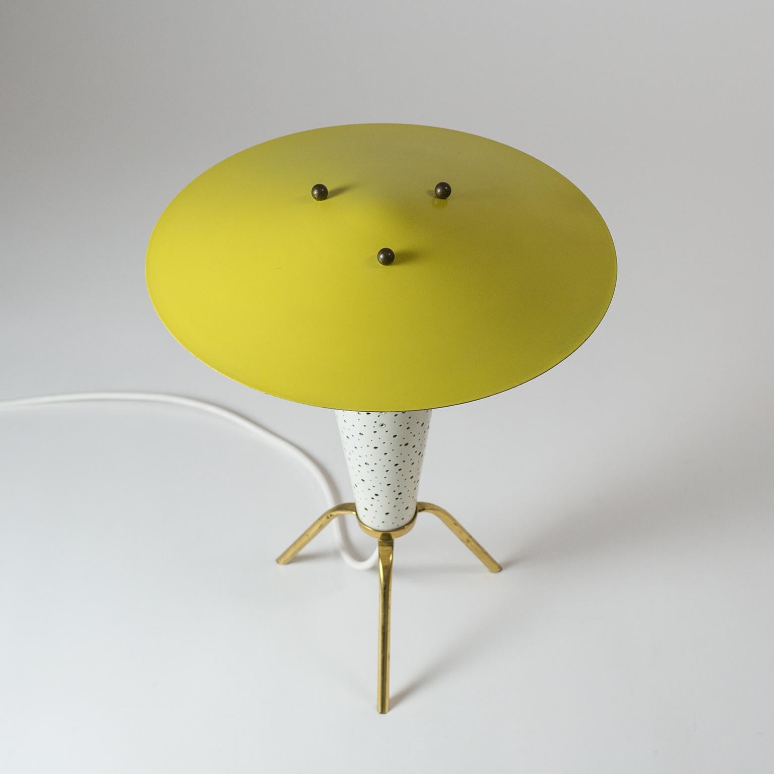 Metal Rare Tripod Table Lamp by Ernest Igl, 1950s