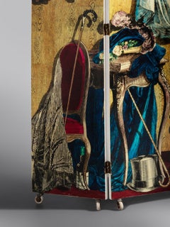 Rare trompe l’oeil Angolo di Spogliatoio' Folding Screen by Piero Fornasetti