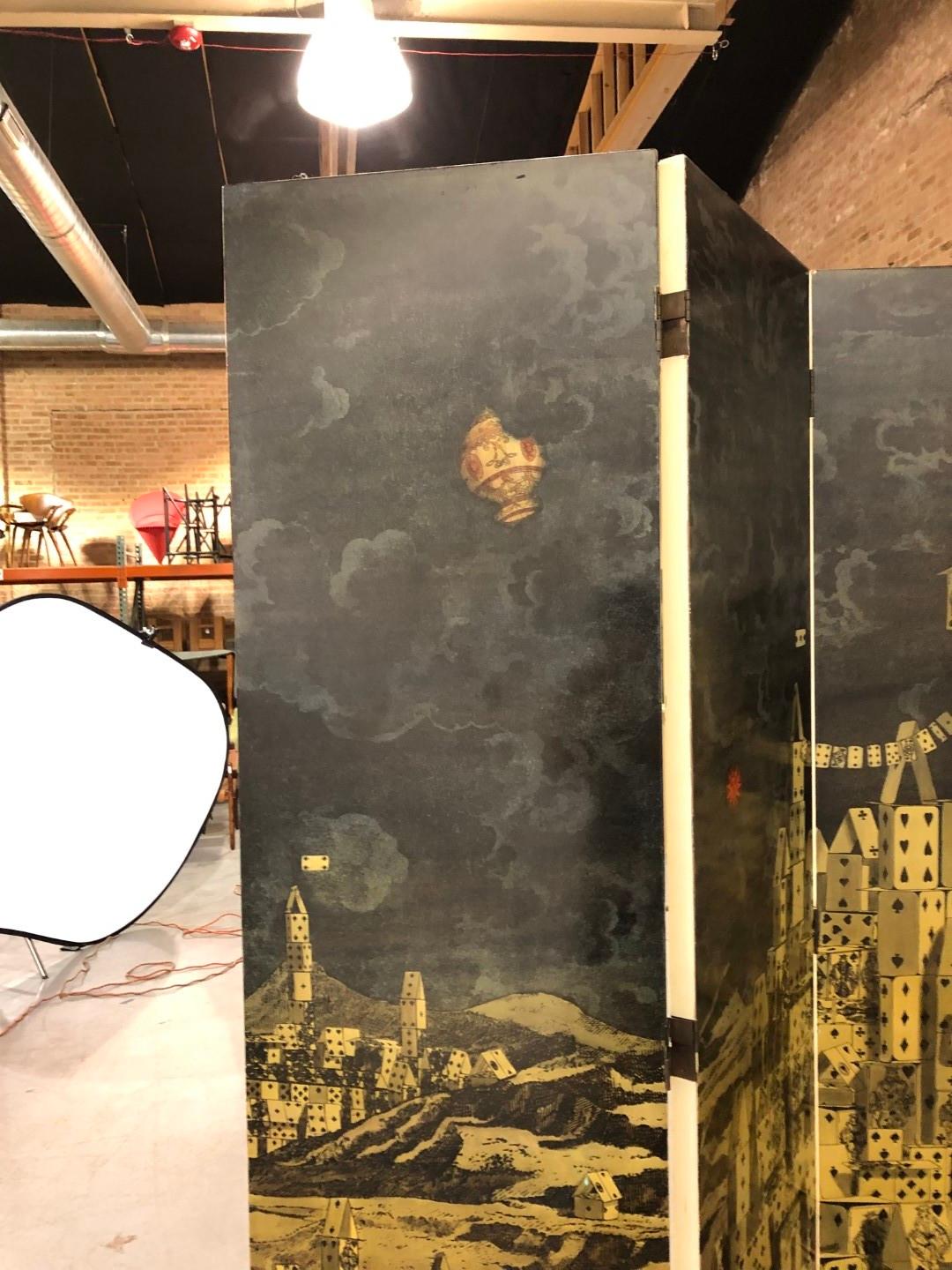 Mid-Century Modern Rare Trompe L’oeil “Citta De Carte” and 