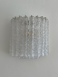 Rare "Tronchi" Murano Glass Wall Lamp by Toni Zuccheri for Venini, Italy, 1960s