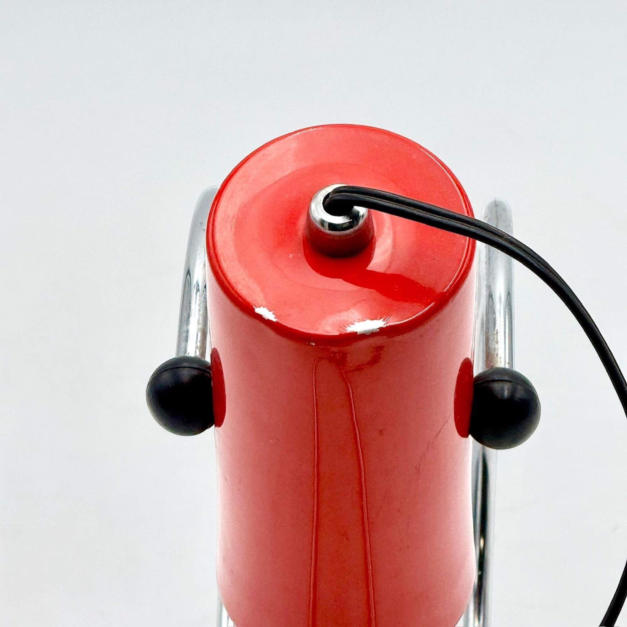 Metal Rare 'Tube' Orange Lamp by Targetti Sankey - MCM Italian Design Icon For Sale