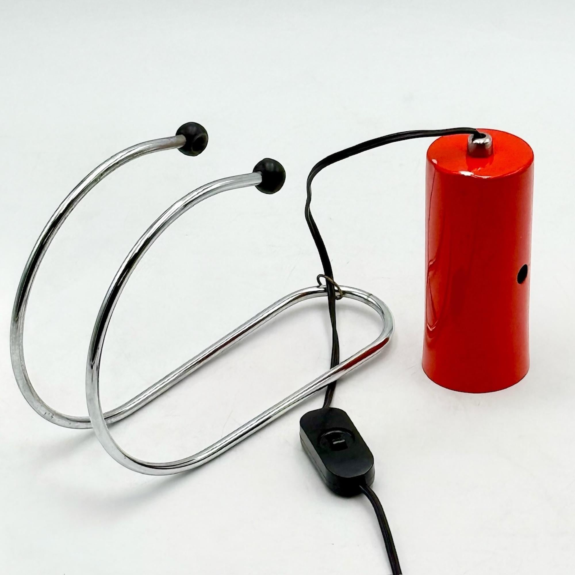 Rare 'Tube' Orange Lamp by Targetti Sankey - MCM Italian Design Icon For Sale 1