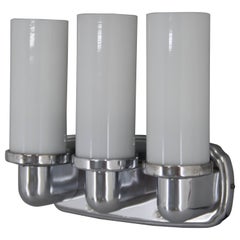 Rare Tubular Art Deco Wall Light, 1930s