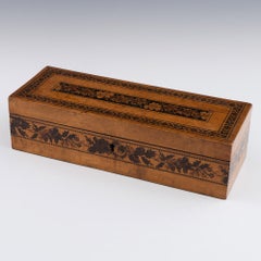 Rare Tunbridge Ware Glove Box by Thomas Waterman c1860