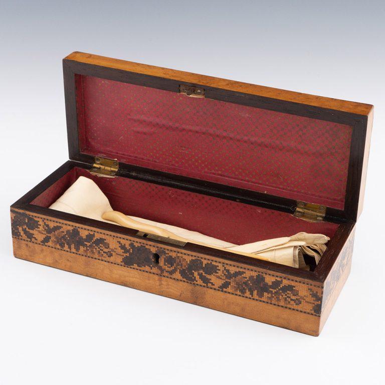 Mid-19th Century Rare Tunbridge Ware Glove Box by Thomas Waterman c1860 For Sale