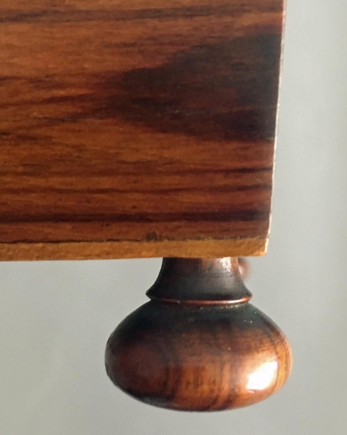 Rare Tunbridgeware Rosewood Sewing Box with Hoop Handle For Sale 2