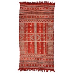 Rare Tunisian Ouedzem Embroidered Tissue or Carpet
