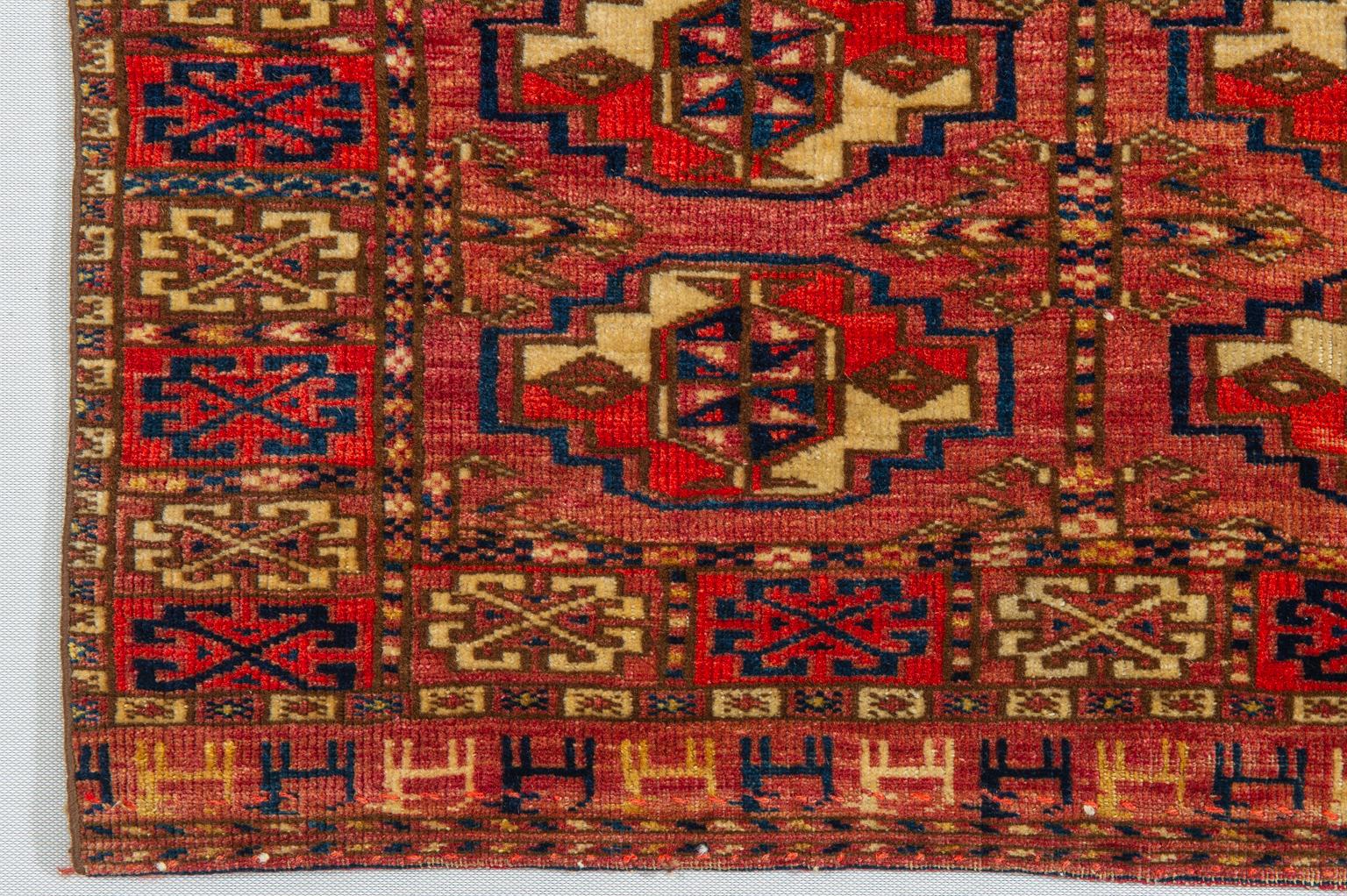 Hand-Knotted Rare Turkoman Bokara Yomud Chuval for Collection For Sale