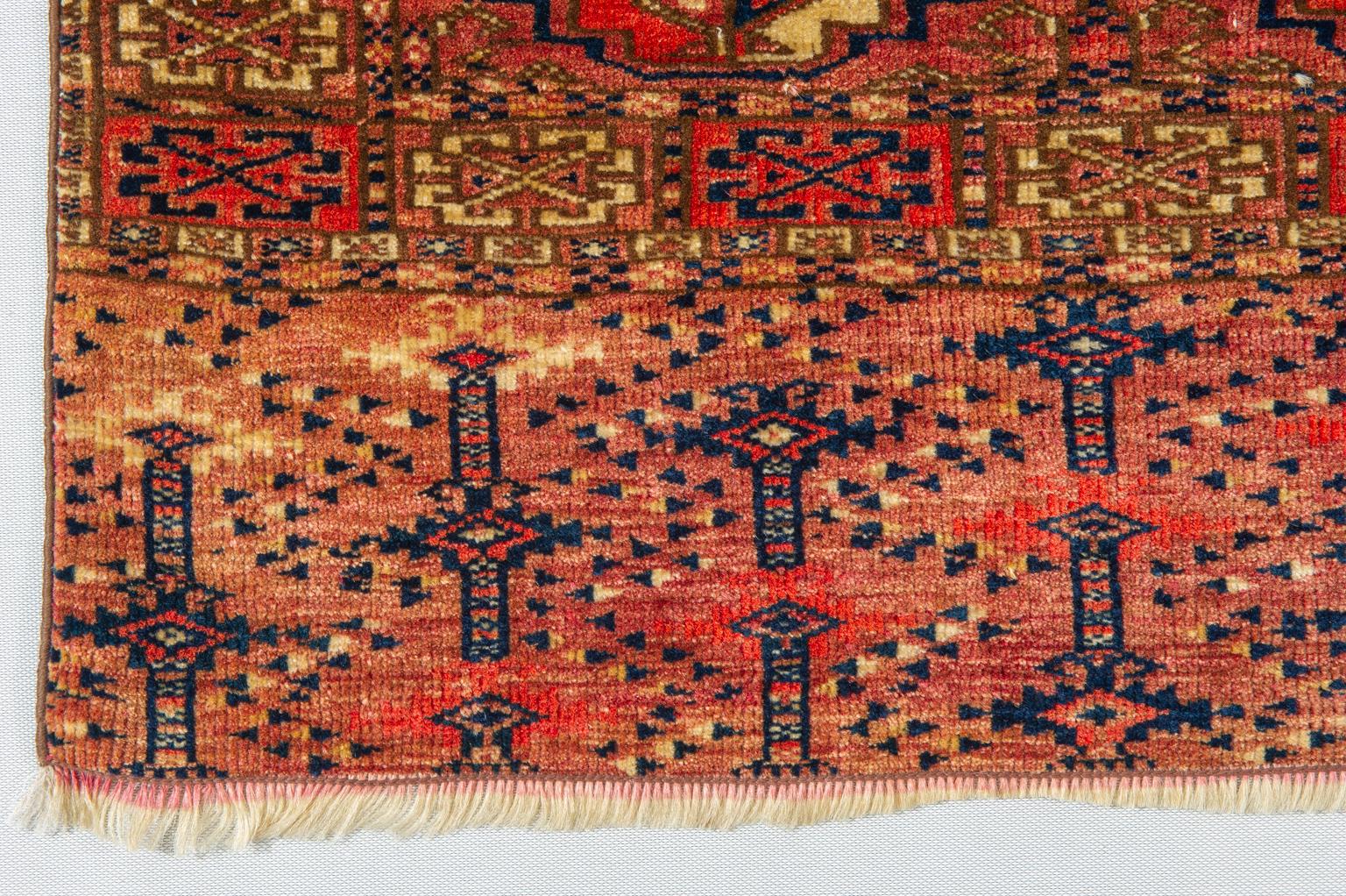 19th Century Rare Turkoman Bokara Yomud Chuval for Collection For Sale
