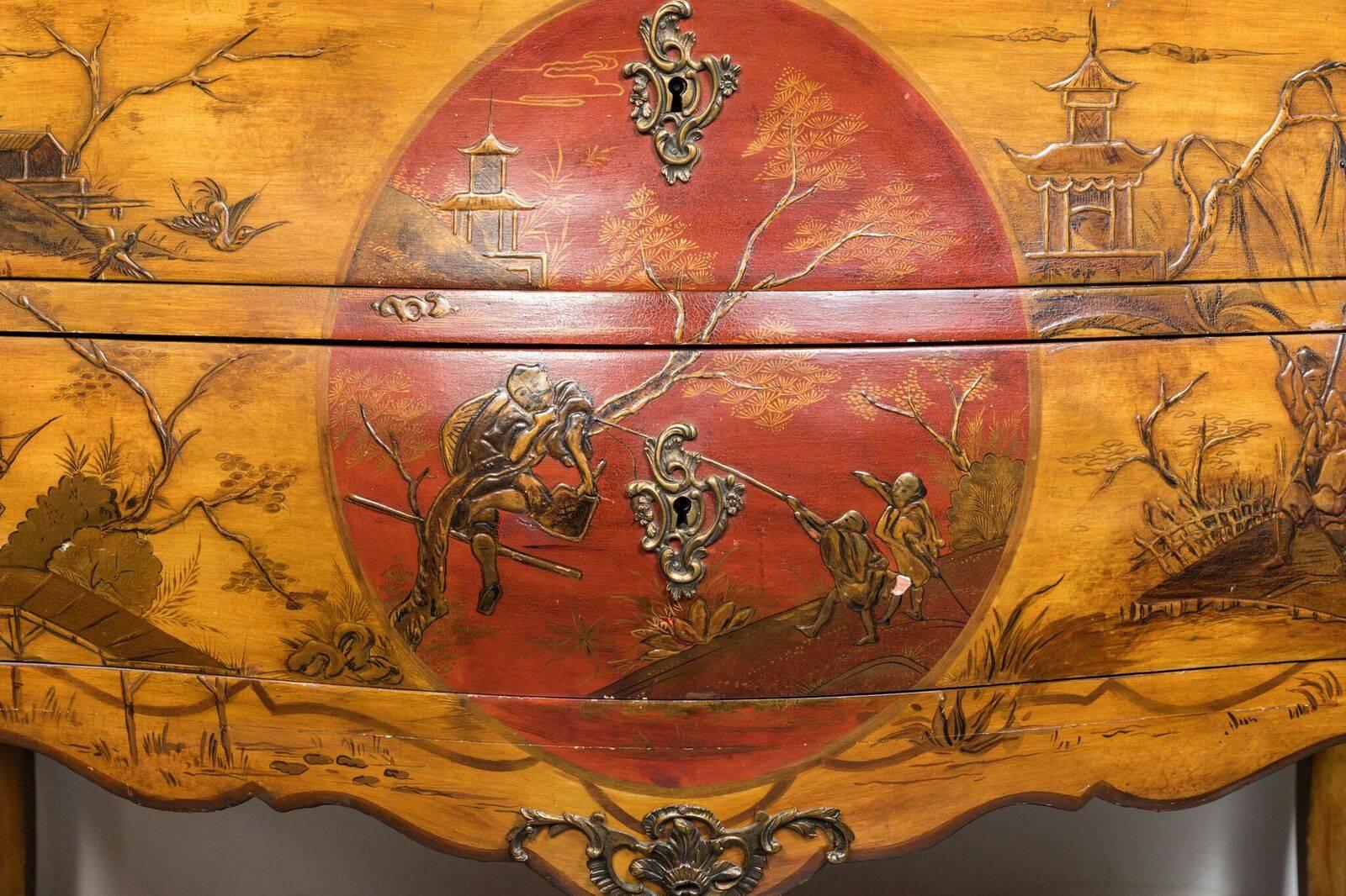 Early 20th Century Rare, Turn-of-the-Century, French, Japanned Commodes