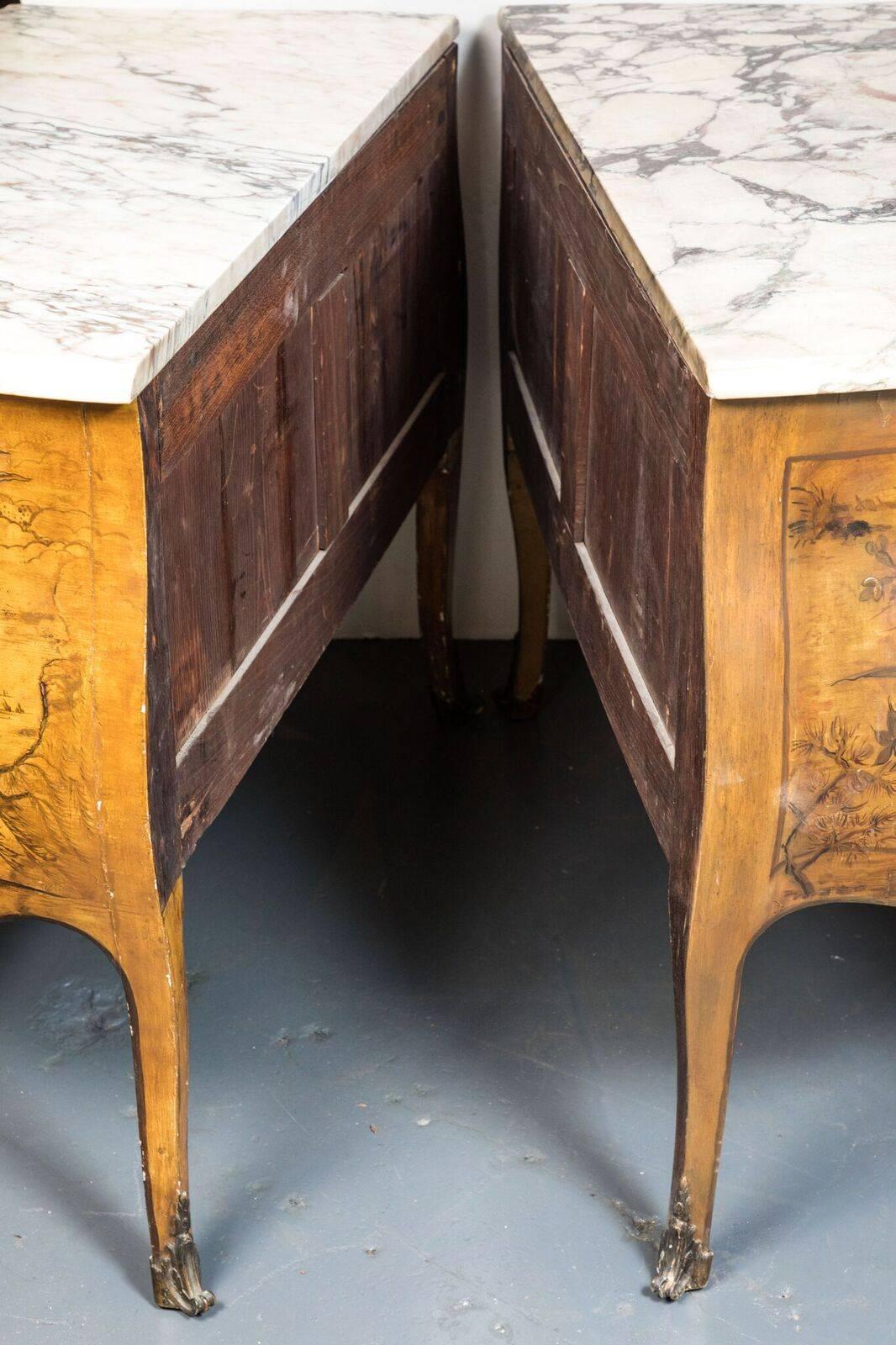 Rare, Turn-of-the-Century, French, Japanned Commodes 1