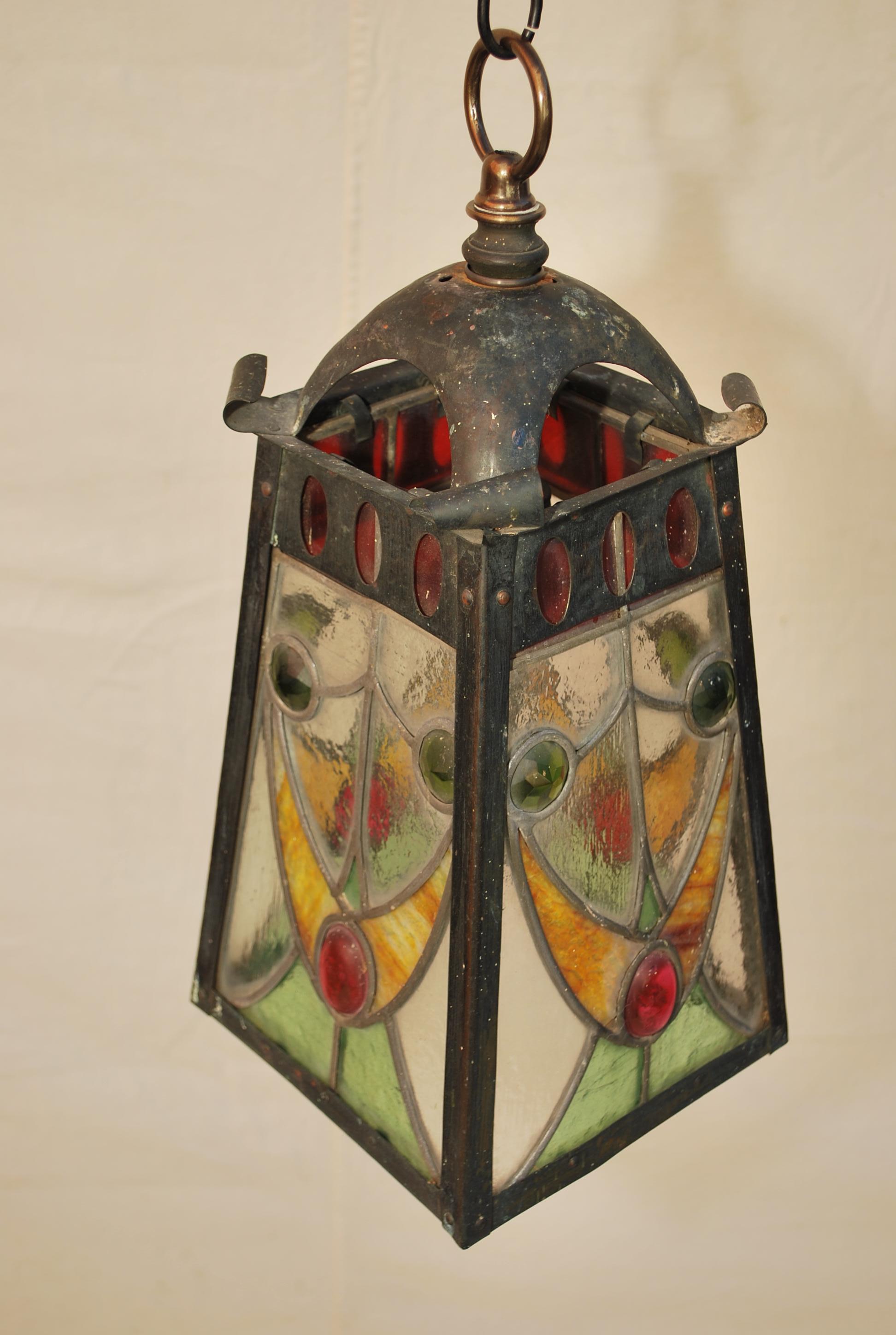 A beautiful and rare turn of the century lantern, I have never seen such whimsical light, 