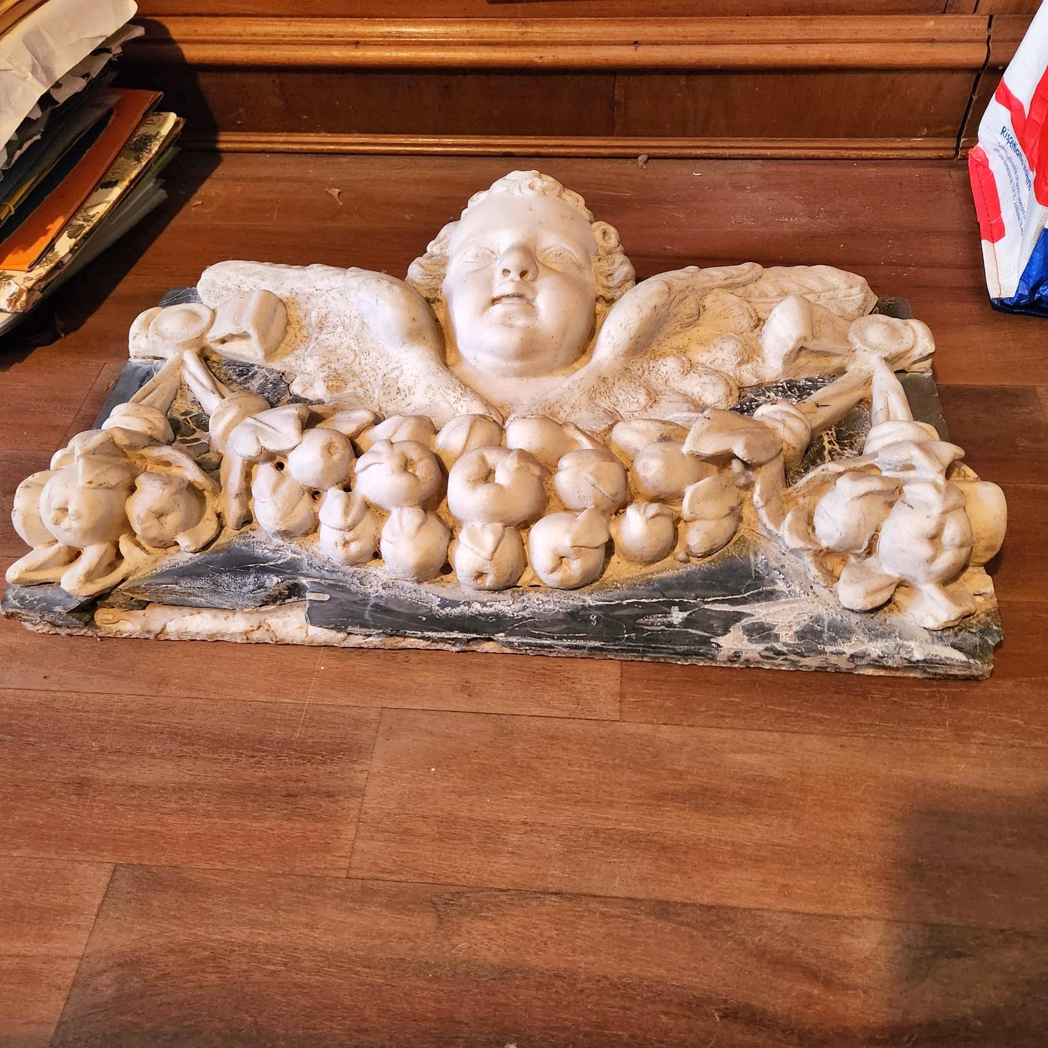 Baroque Rare Tuscan Marble Sculpture 