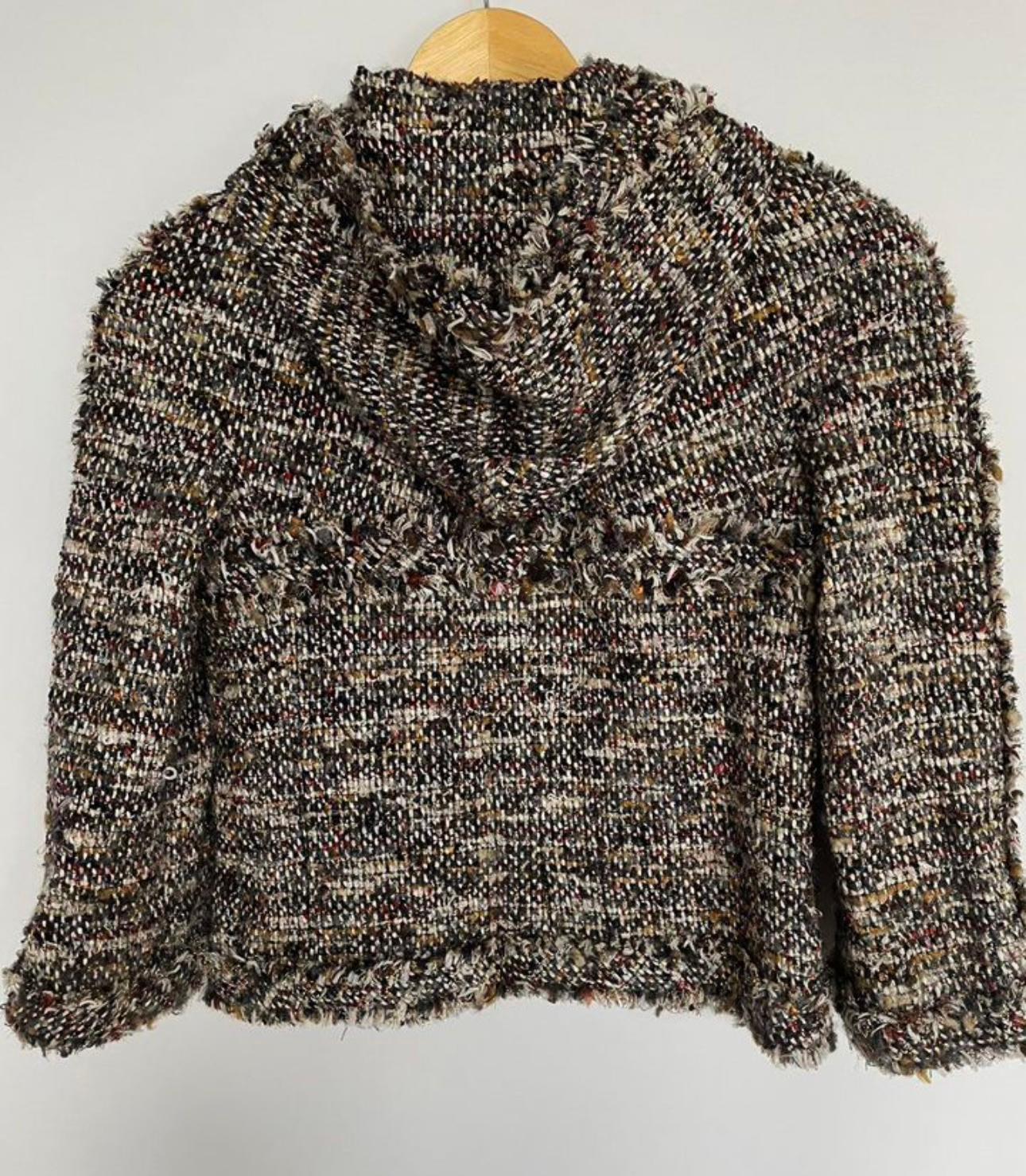 Chanel Seltene Vintage Tweed-Jacke aus Tweed 36 FR 2