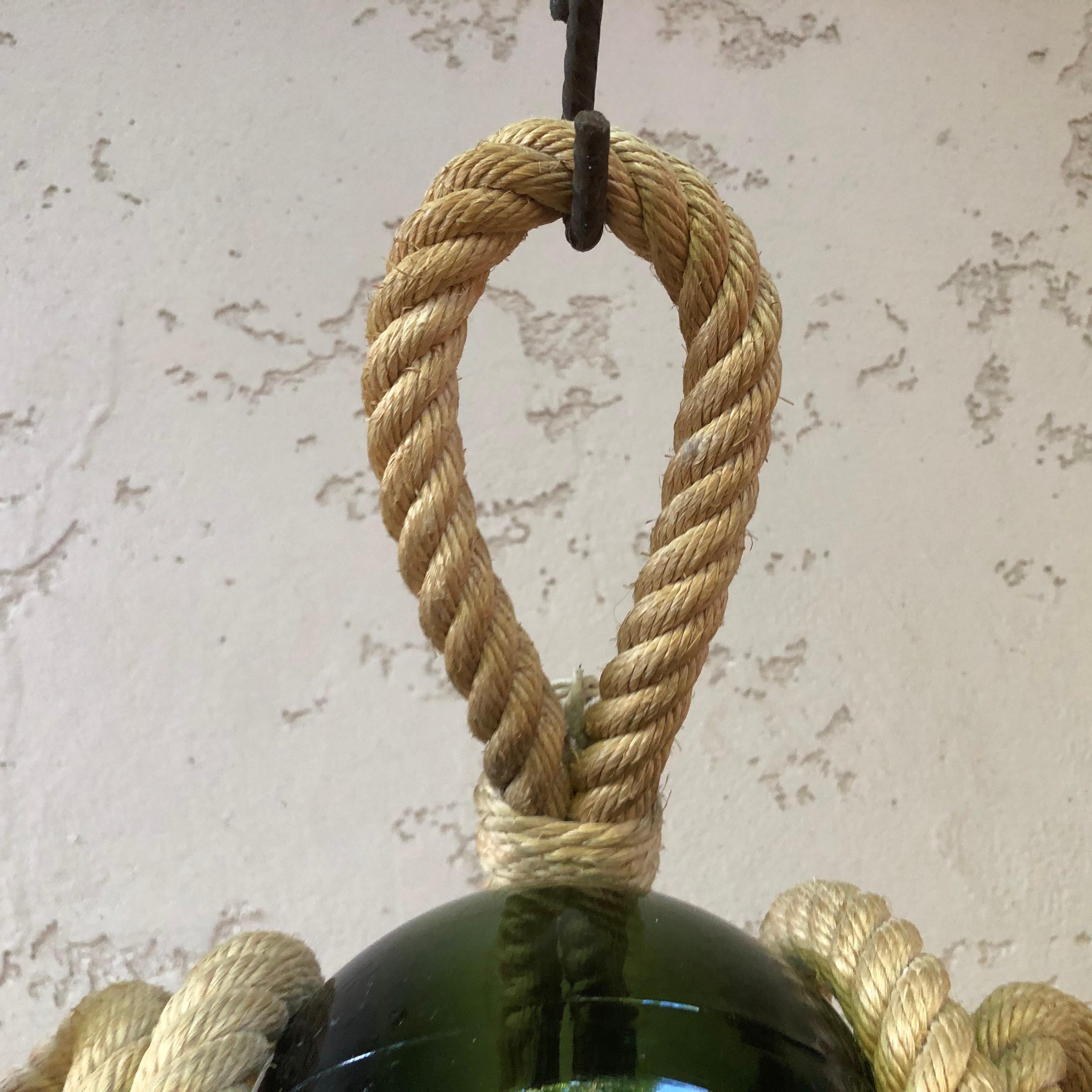 Mid-Century Rare Twisted Rope Sconce Adrien Audoux & Frida Minet For Sale 1