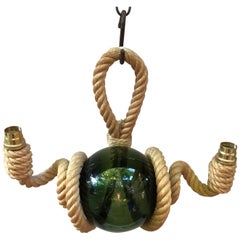 Rare Twisted Rope Sconce Audoux Minet, circa 1960