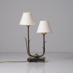 Rara lampada da tavolo organica a due bracci, Valinte Oy, anni '50