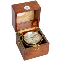 Rare Mahogany Cased Two Day Marine Chronometer by Dent of London No.51958