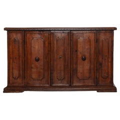 Antique Rare Two Door Cabinet In Walnut From Italy, Circa 1750