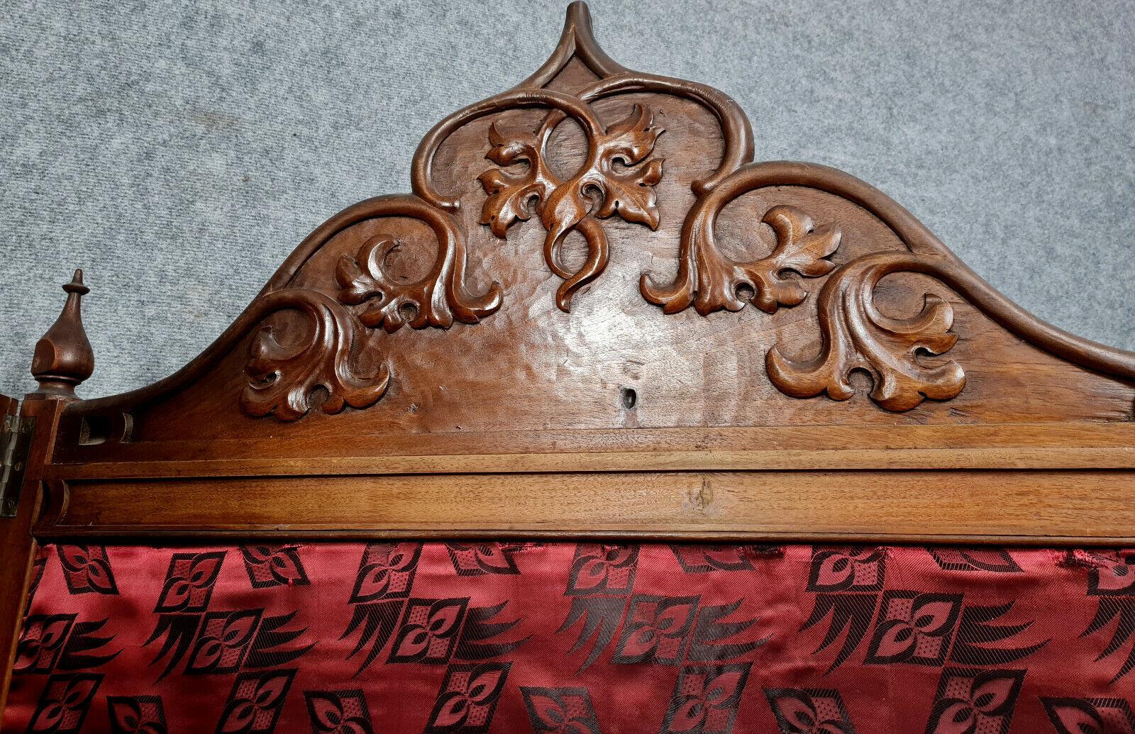 Seltener zweiteiliger klappbarer Raumteiler im orientalischen Stil, spätes 19. Jahrhundert -1X29 im Zustand „Gut“ im Angebot in Bordeaux, FR
