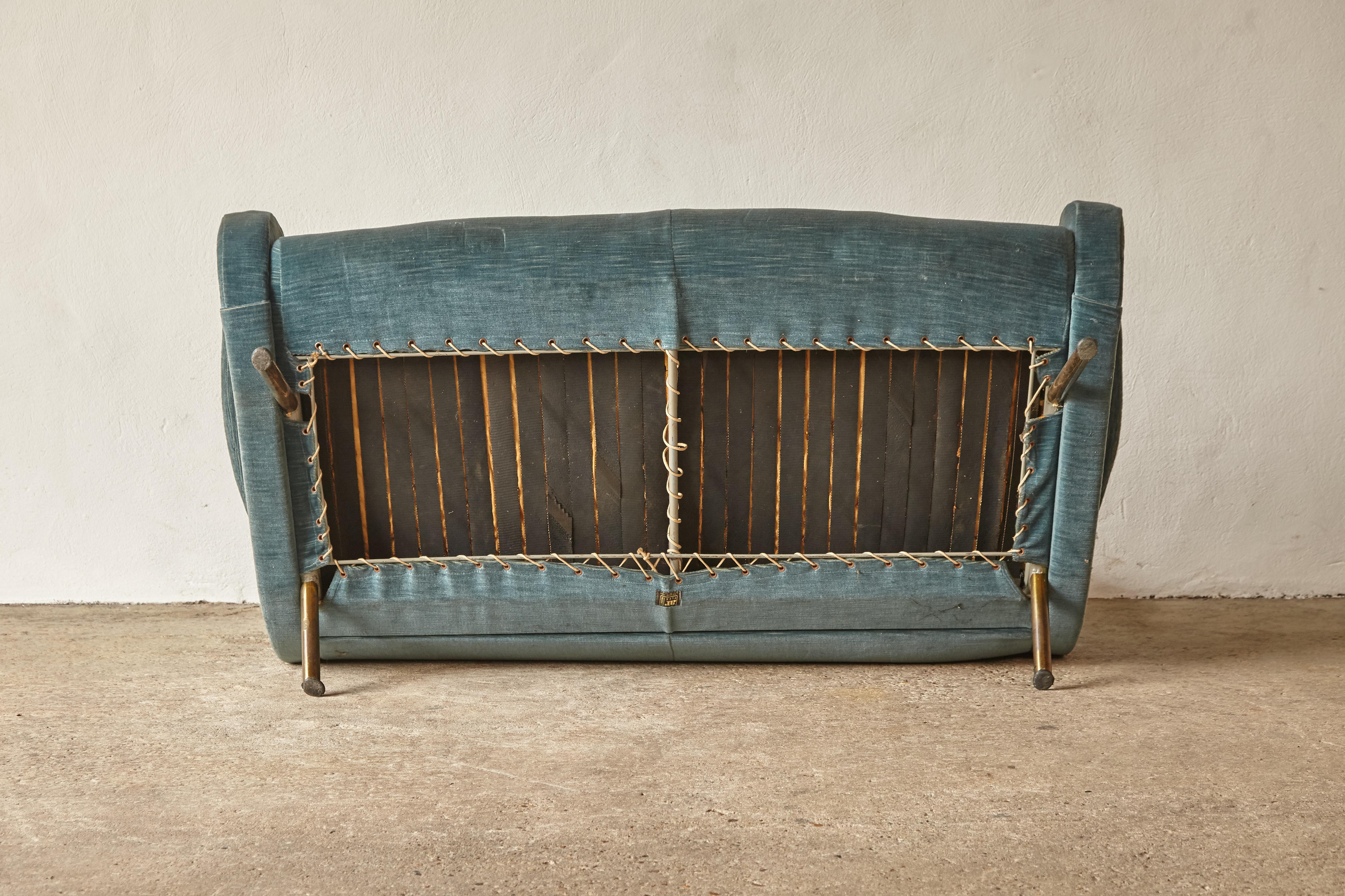 Rare Two-Seat Marco Zanuso Lady Sofa, Arflex, Italy, 1950s/60s for reupholstery 1