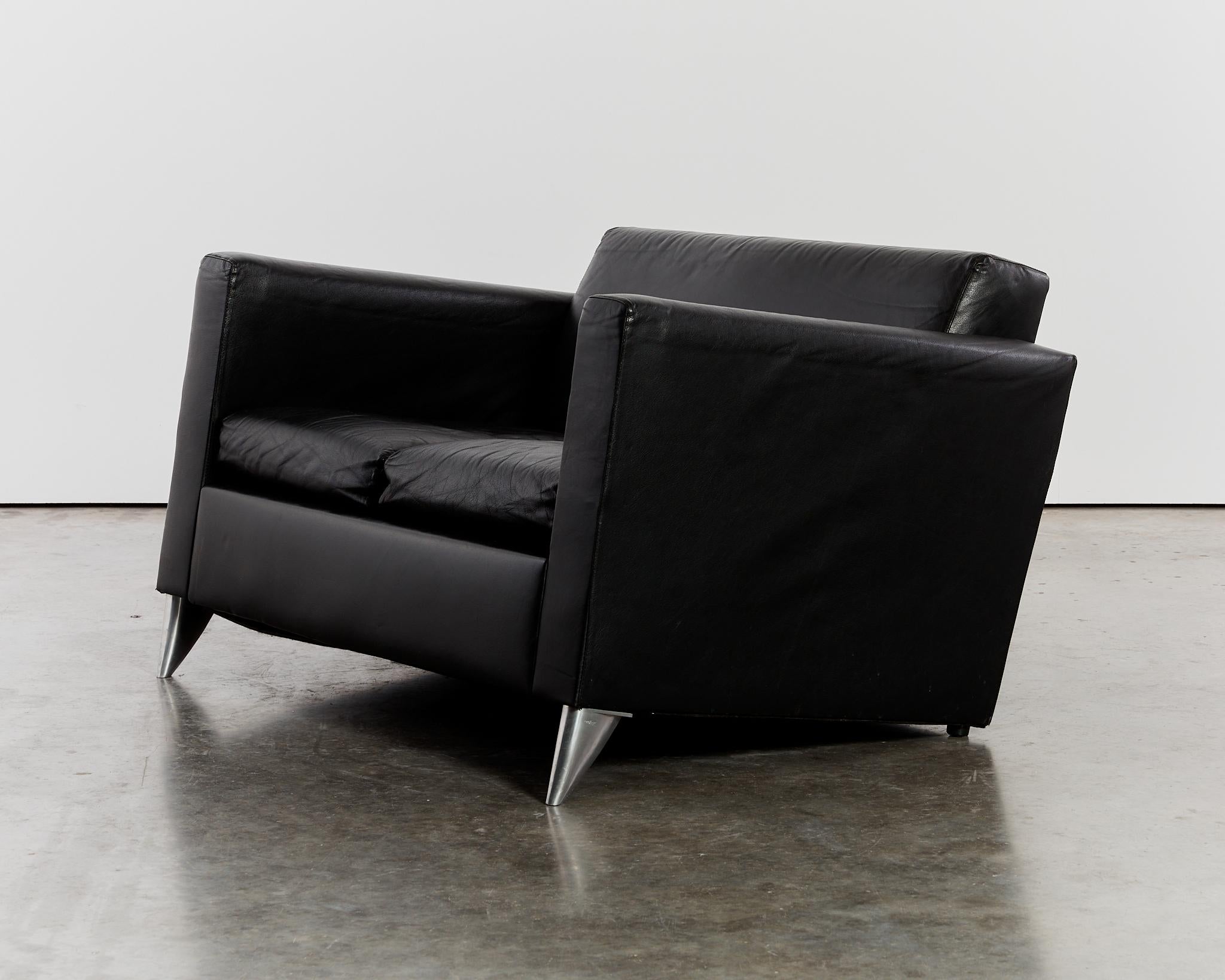 Seltenes zweisitziges Sofa Len Niggelman von Philippe Starck für Disform,  1985 im Angebot 4