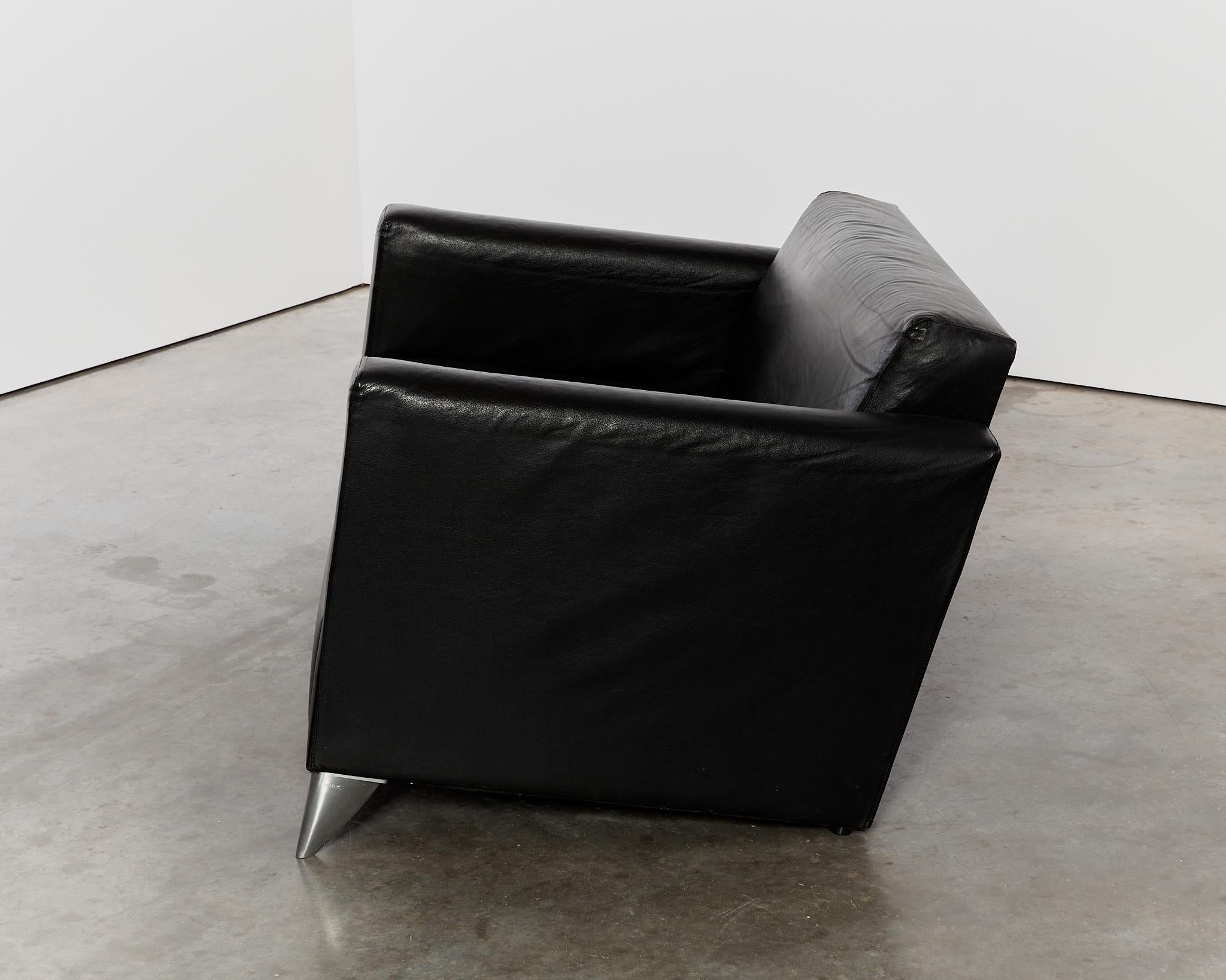 Seltenes zweisitziges Sofa Len Niggelman von Philippe Starck für Disform,  1985 im Angebot 7