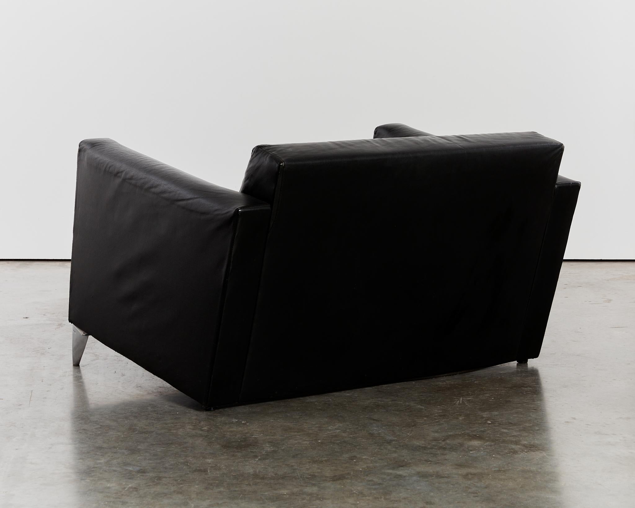 Seltenes zweisitziges Sofa Len Niggelman von Philippe Starck für Disform,  1985 im Angebot 2