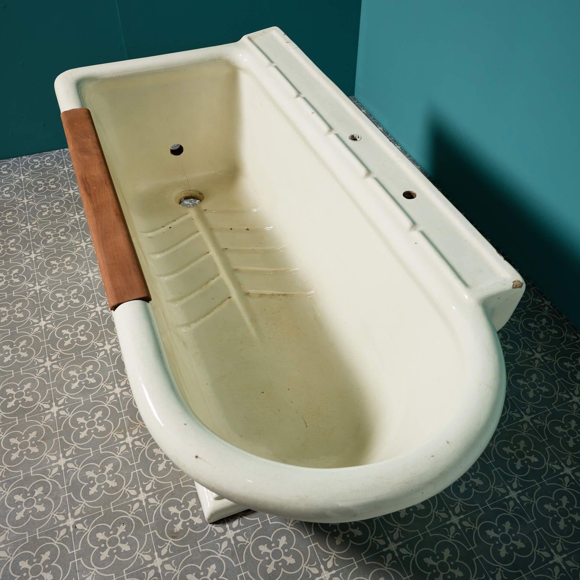 Rare Twyfords Antique Baignoire en grès émaillé en vente 1