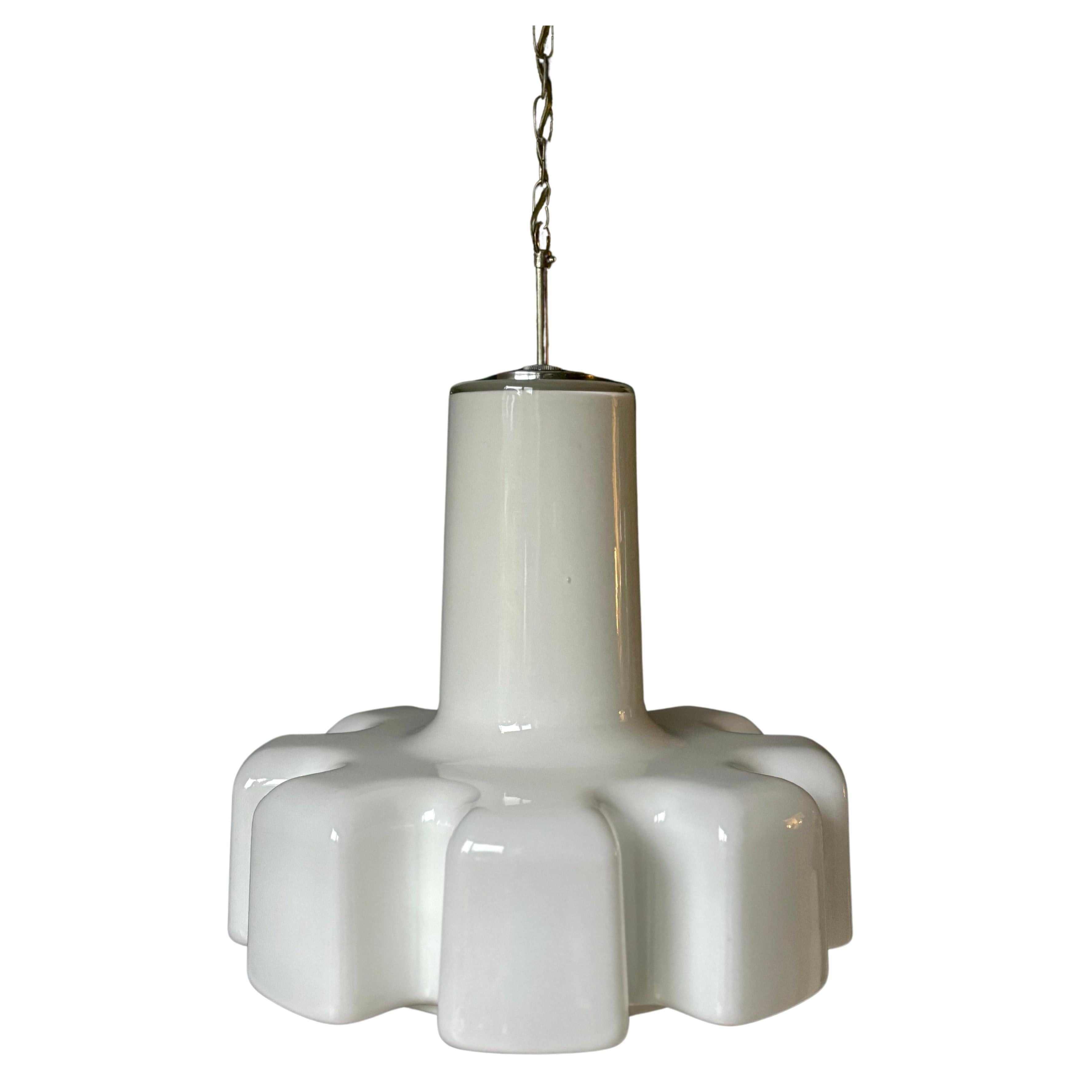 Große, seltene, skulpturale Tynell-Kunstglas-Hängelampe, Schweden, 1960er Jahre im Angebot