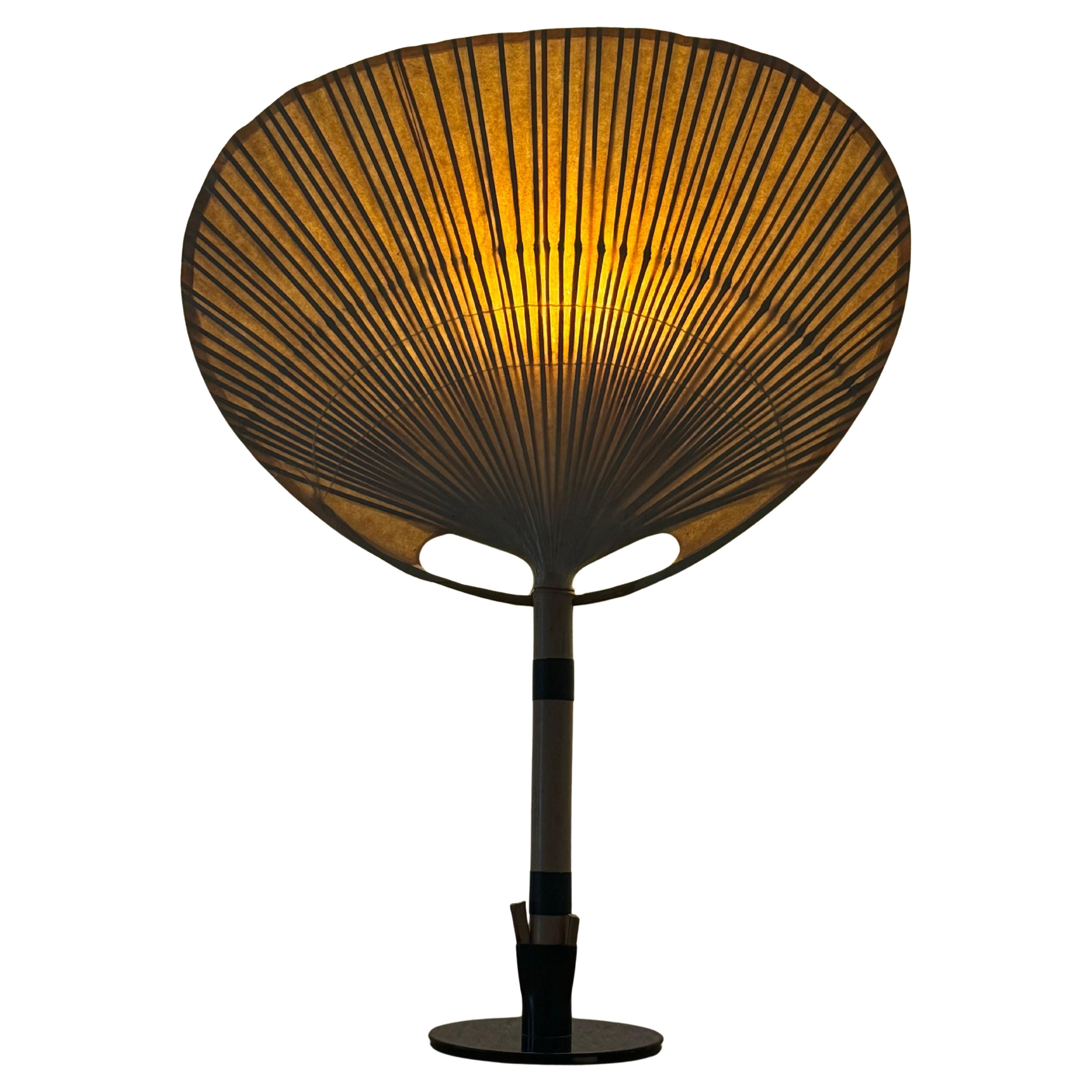 Rare Uchiwa II Table Lamp by Ingo Maurer, circa 1970s In Good Condition In Wiesbaden, Hessen