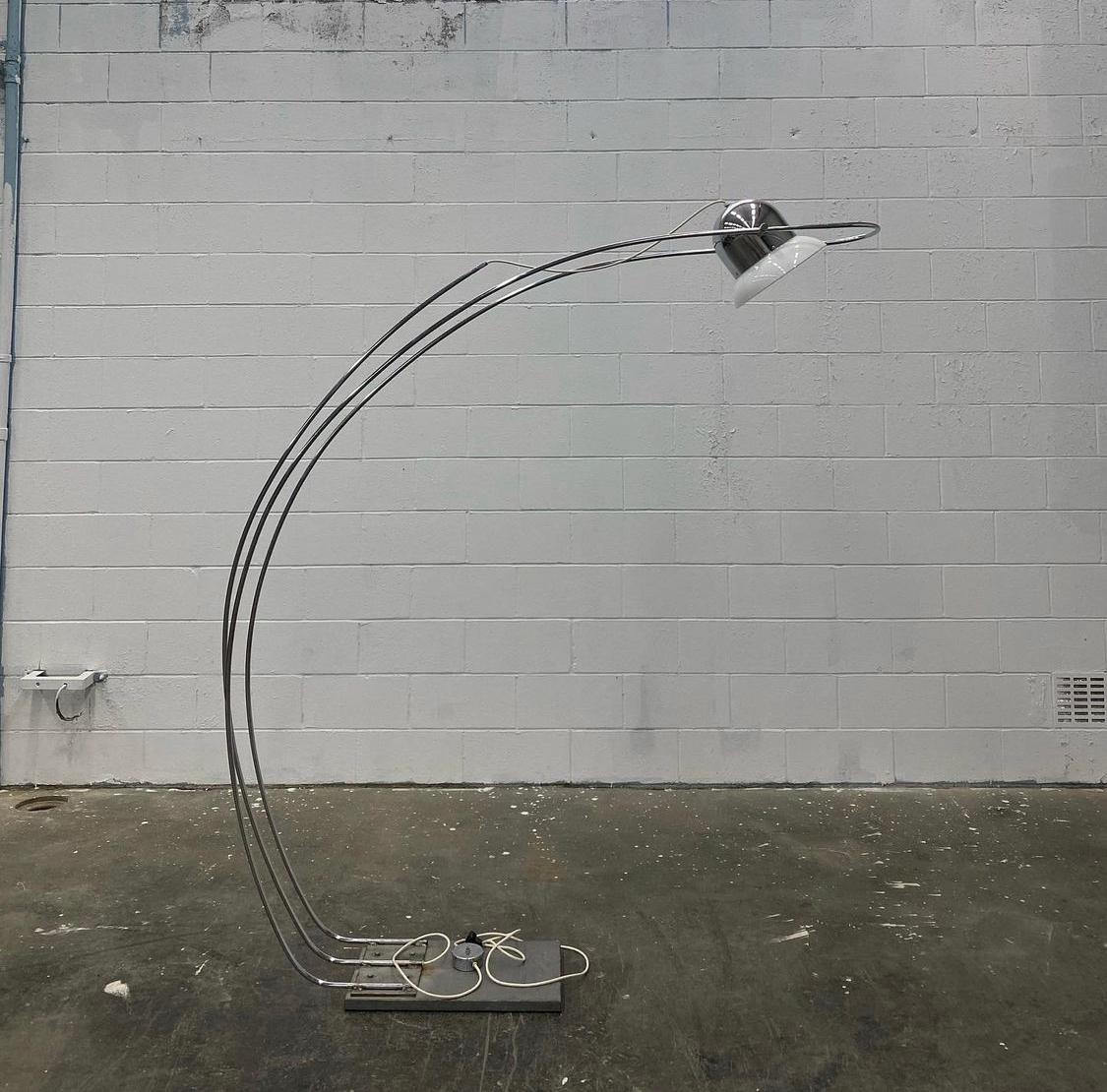 Space Age Rare UFO Arc Lamp by Reggiani For Sale