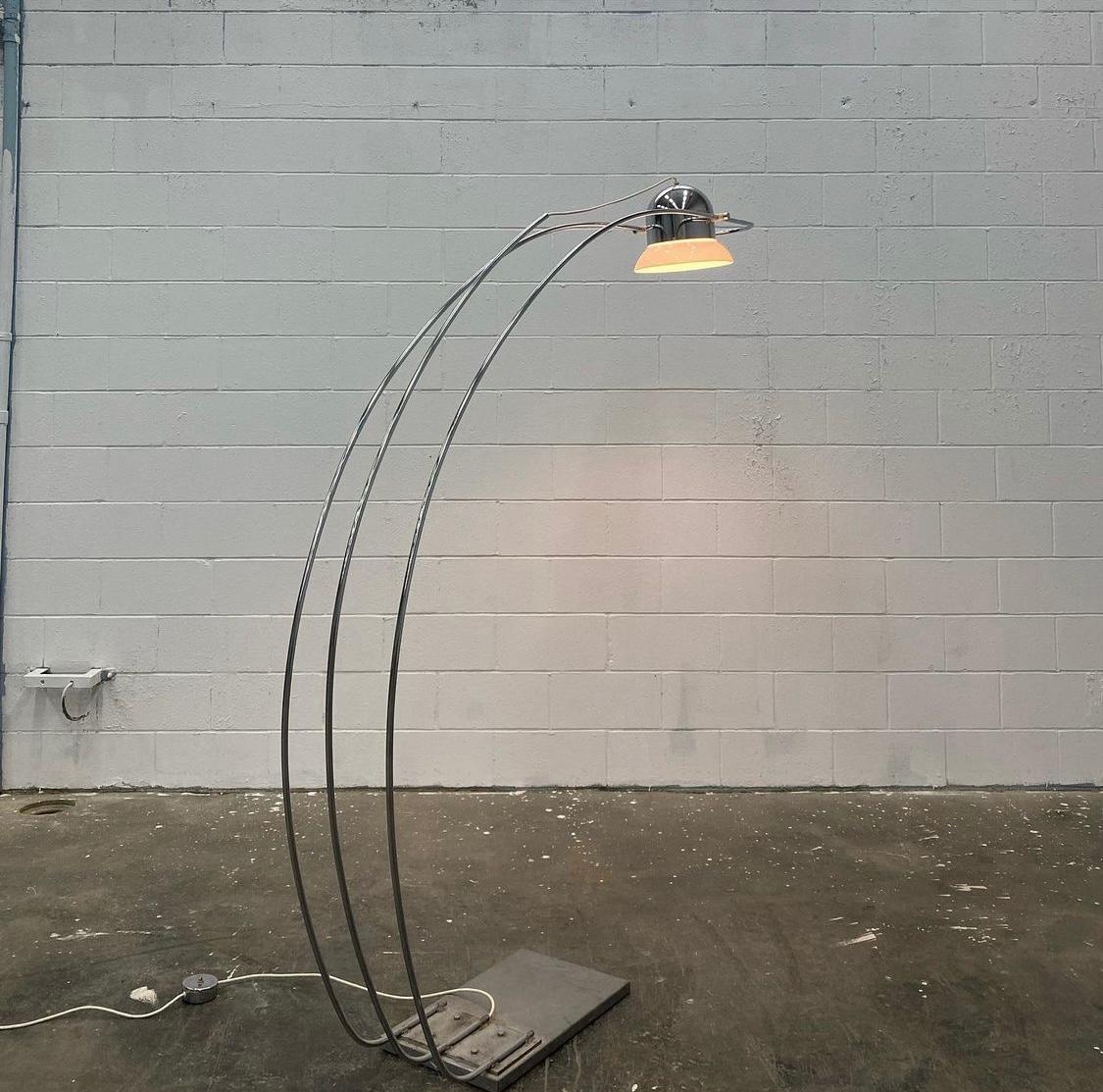 Italian Rare UFO Arc Lamp by Reggiani For Sale