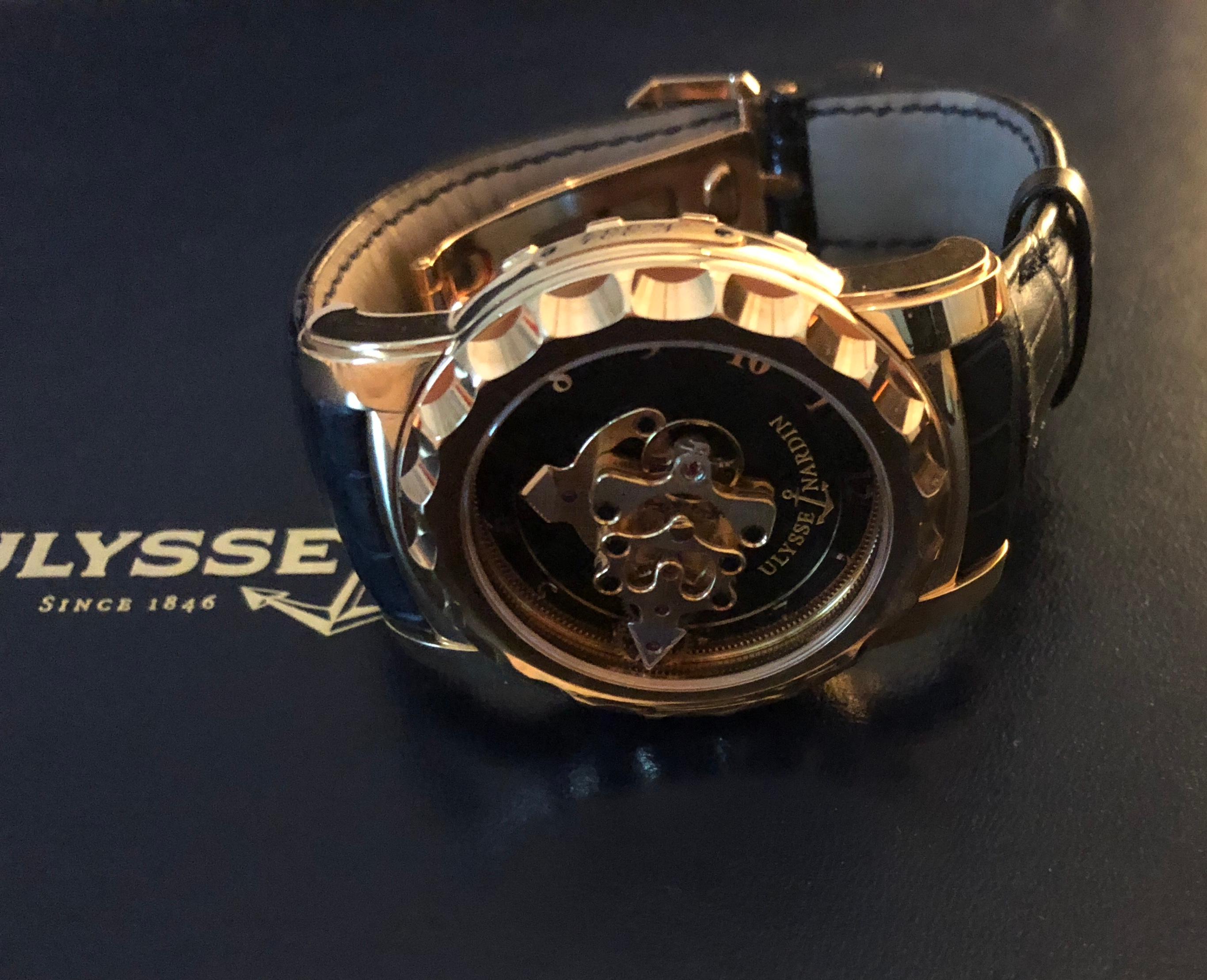 Men's Rare Ulysse Nardin Freak Carrousel Tourbillon Wrist Watch, Full Set