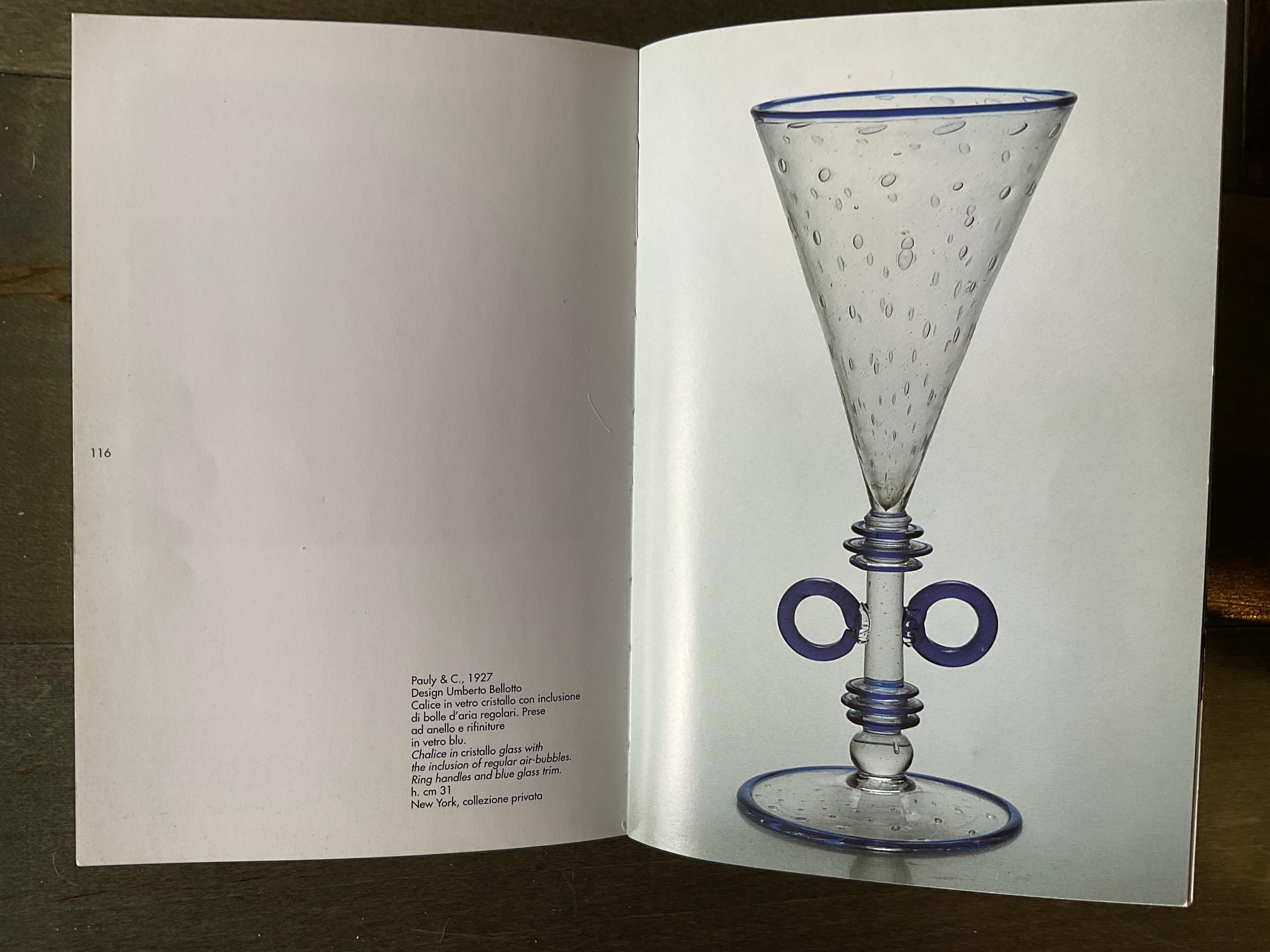 Seltene Umberto Bellotto für CVM Pauly Murano-Kunstglasvase mit applizierten Griffen und Fuß im Angebot 1
