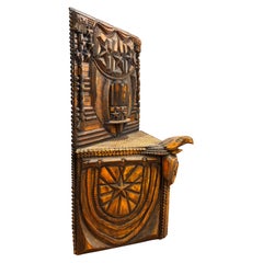 Very Large Rare "Uncle Sam" Tramp Art Buffet