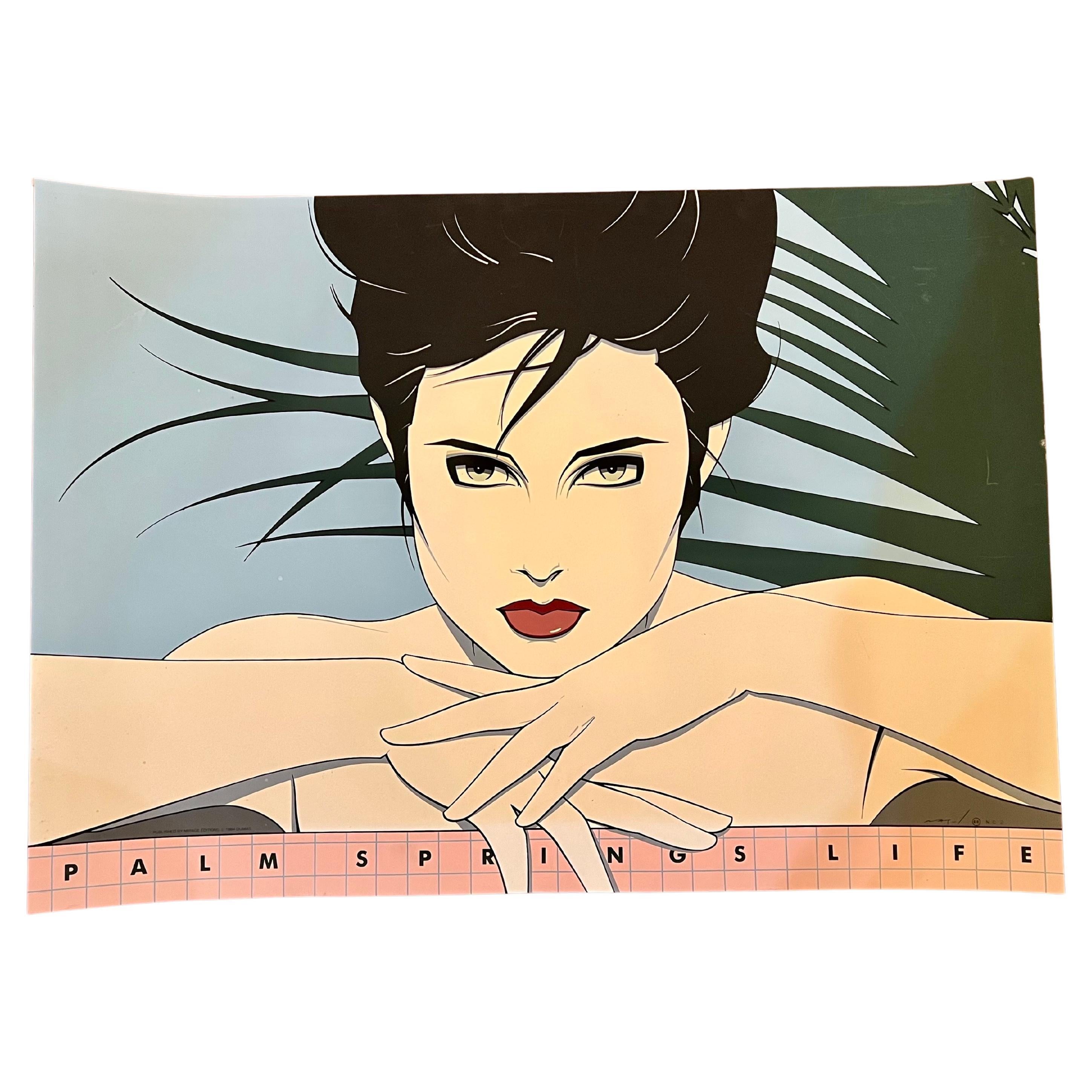 Rare Unframed Palm Springs Life by Patrick Nagel Limited Edition Serigraph 1984 For Sale