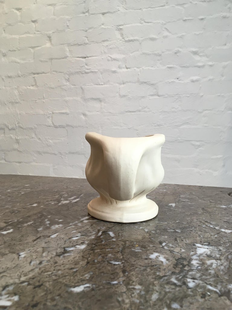 Rare Unglazed Fulham Pottery Constance Spry Vase Signed FMB For Sale at