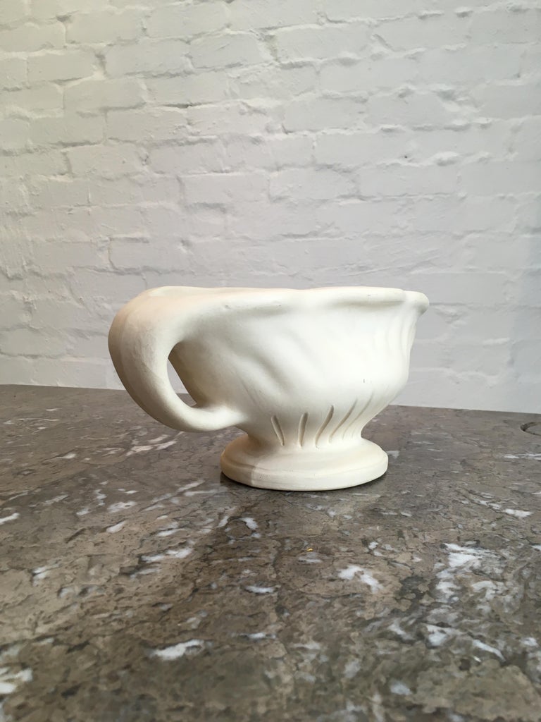 Rare Unglazed Fulham Pottery Constance Spry Vase Signed FMB For Sale at