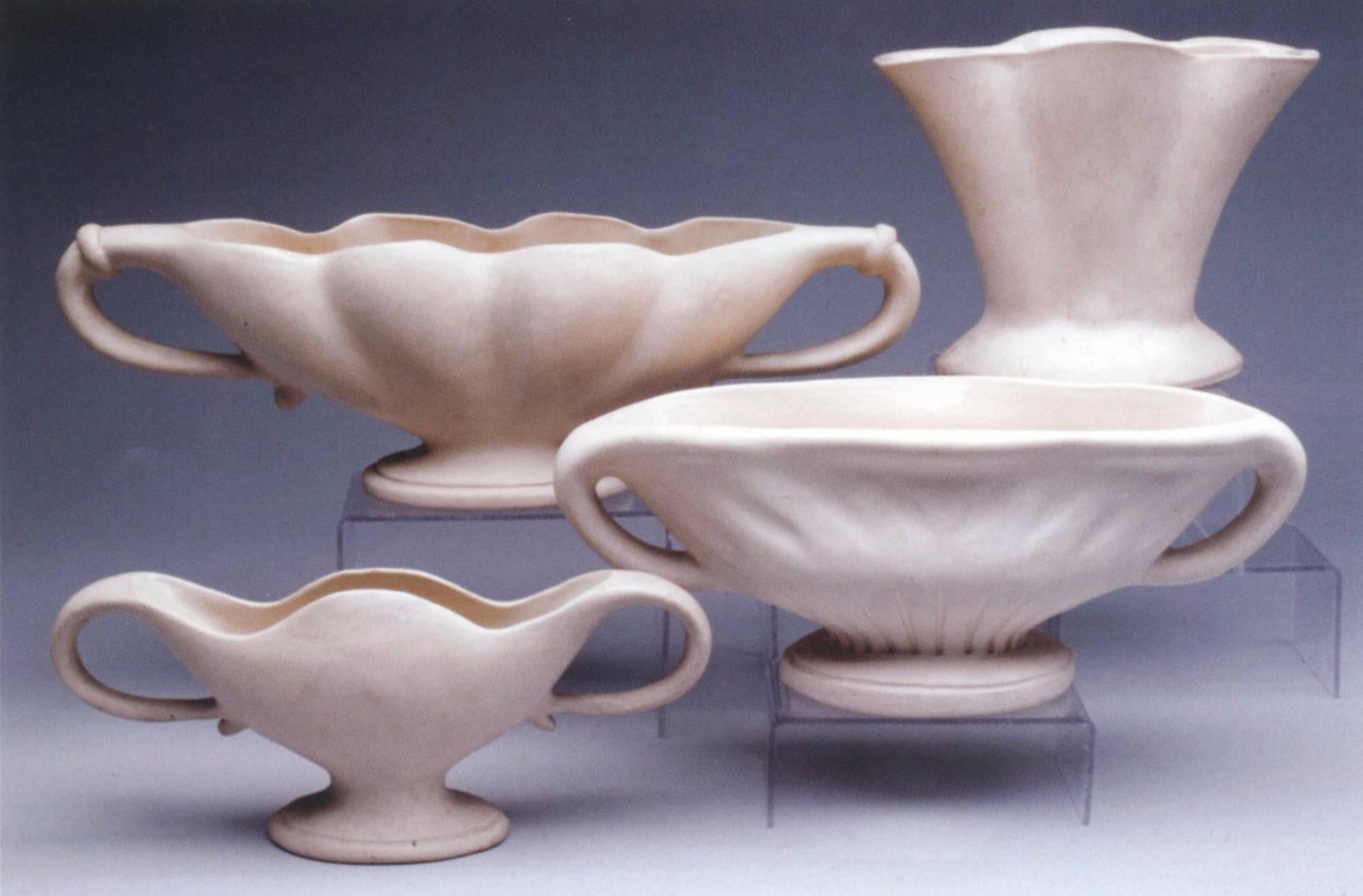 British Rare Unglazed Fulham Pottery Constance Spry Vase Signed FMB