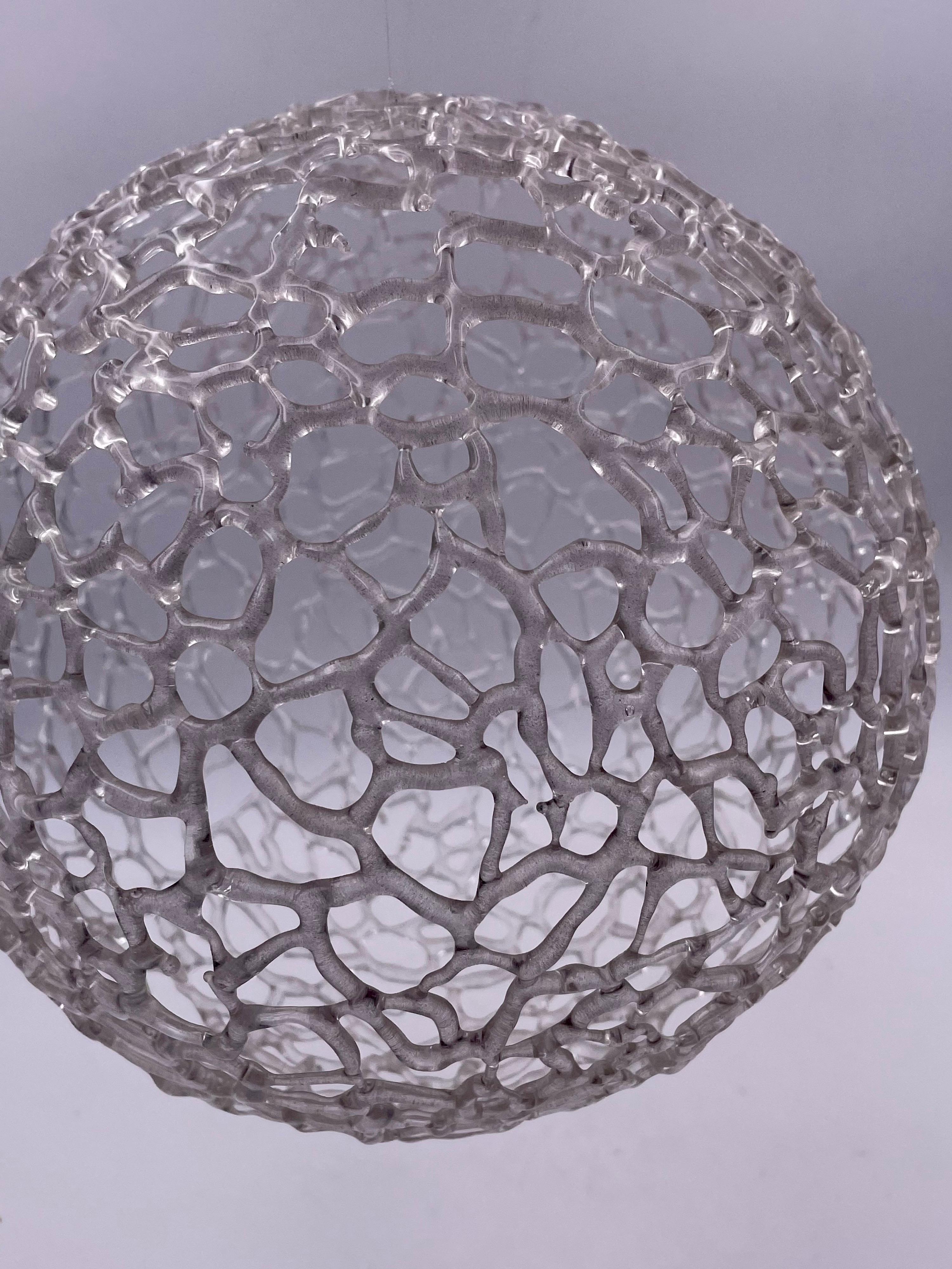 Rare Unique Glass Sphere by California Artist In Excellent Condition In San Diego, CA