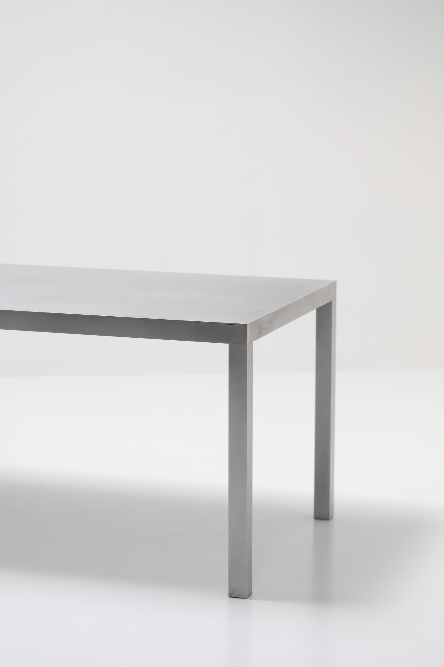 Post-Modern Rare Unique Size Maarten Van Severen T88A Aluminium Table, c. 2000 For Sale