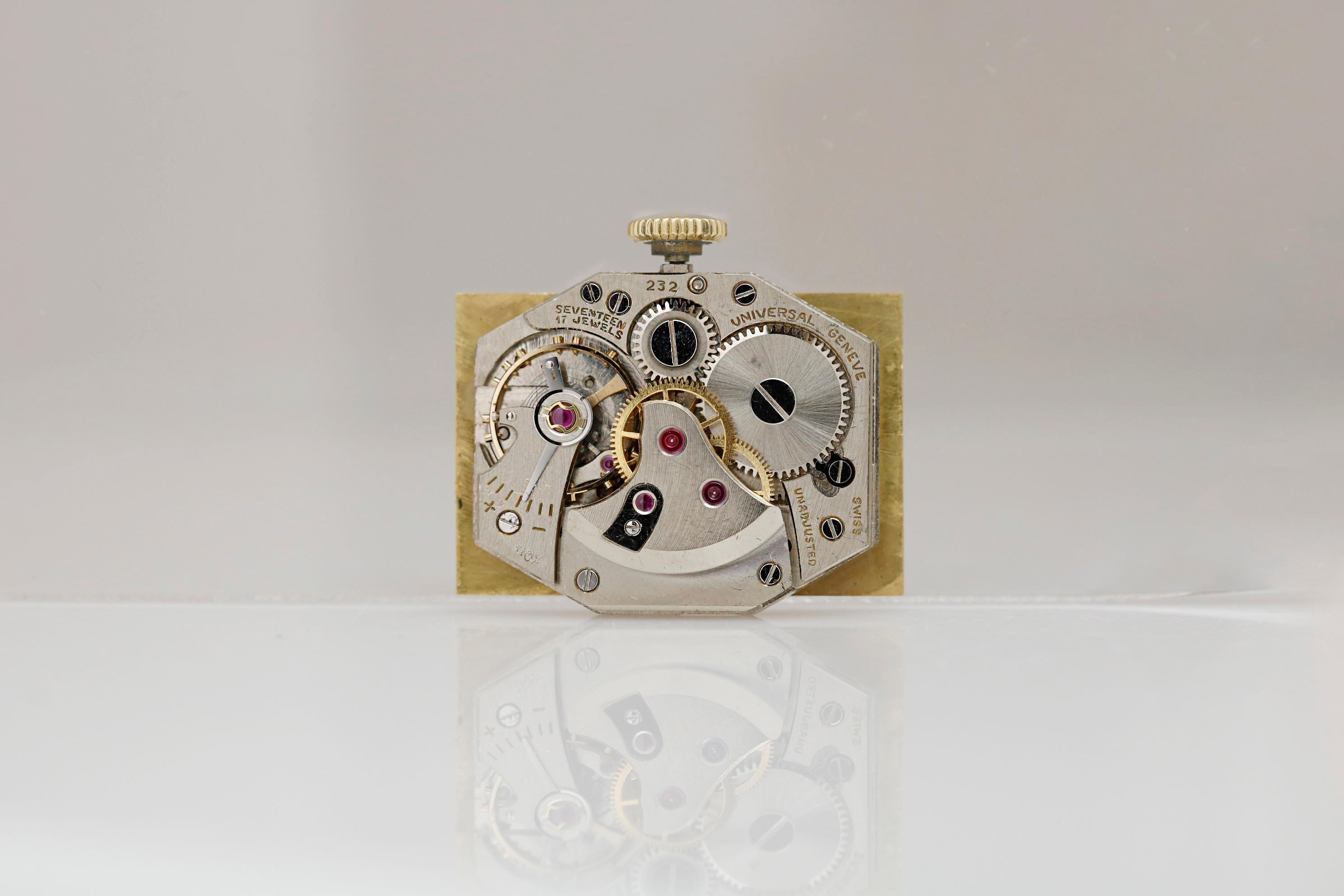 Rare Universal Genève Reference 18915 Yellow Gold Wristwatch, circa 1856 4