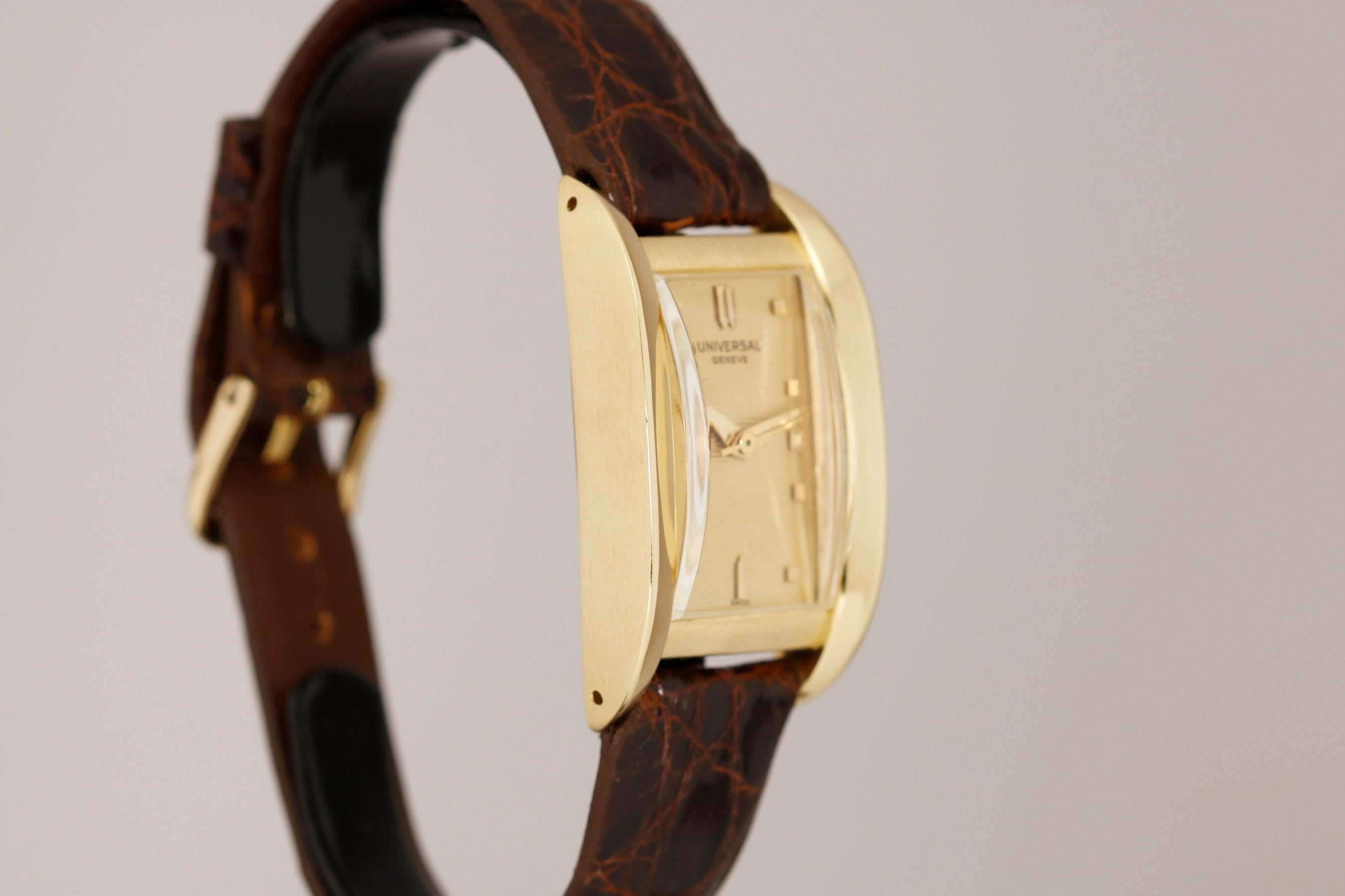 universal geneve 14k solid gold watch