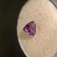 Rare Untreated Colour Change Sapphire 1.21ct Pink Purple Triangle Trillion Gem