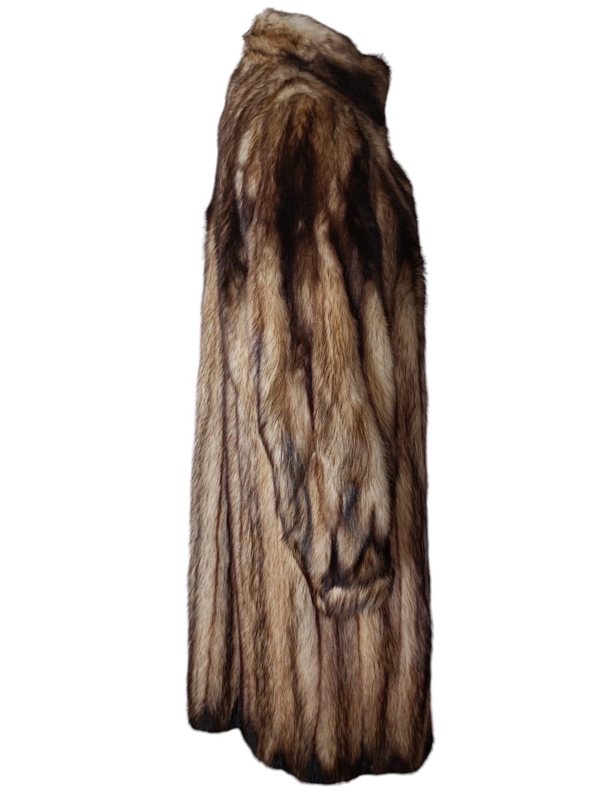 Rare Unused Vintage German sable fur coat size 10 For Sale 5